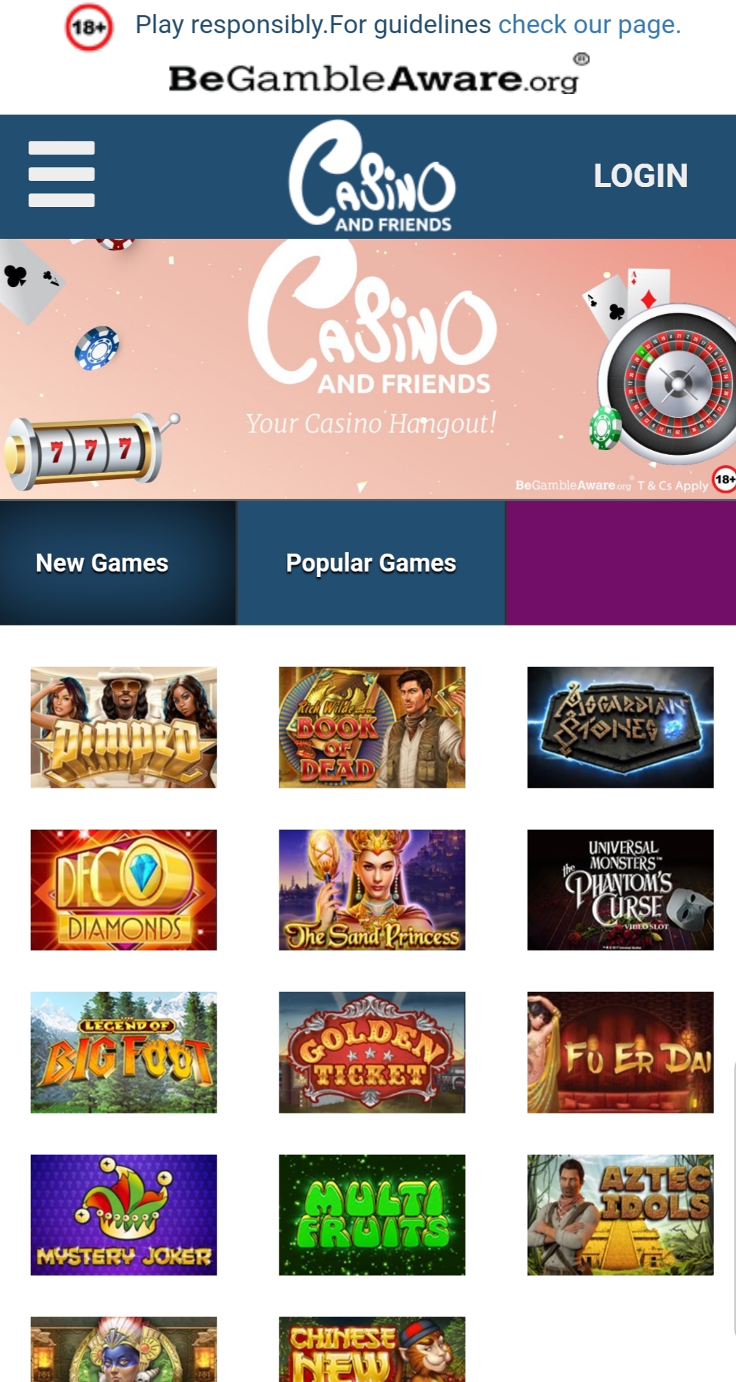 Casino and Friends Mobile Review