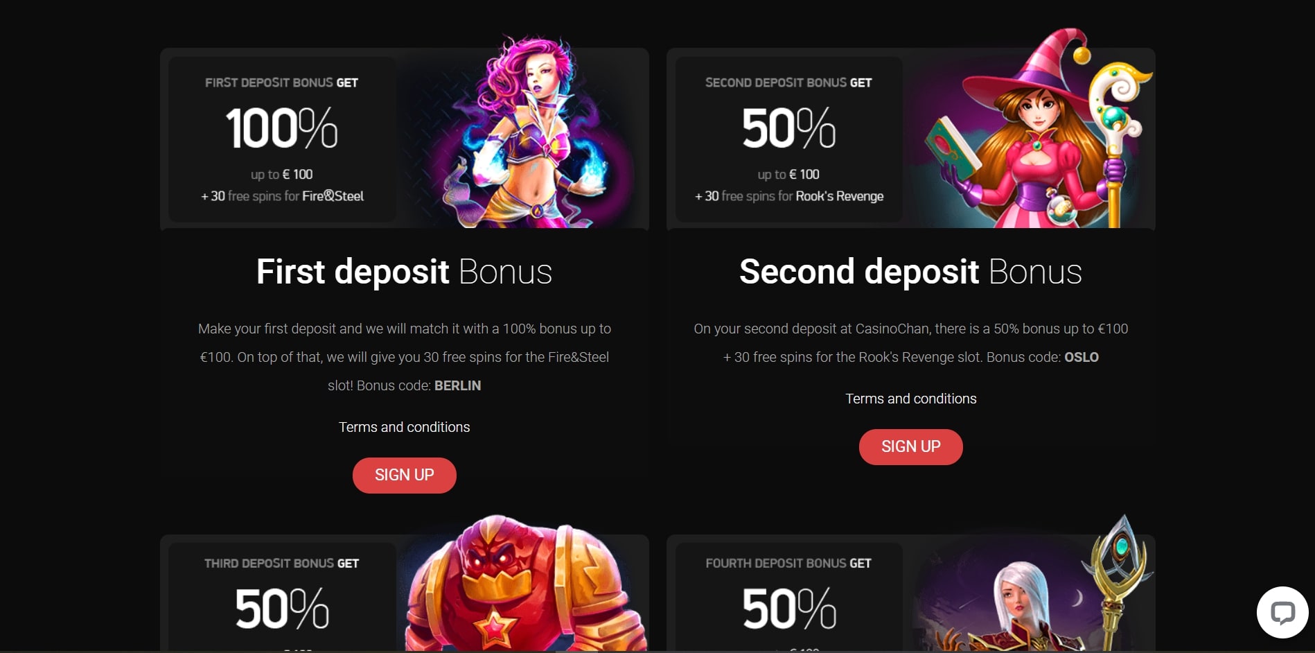 Casinochan No Deposit Bonus