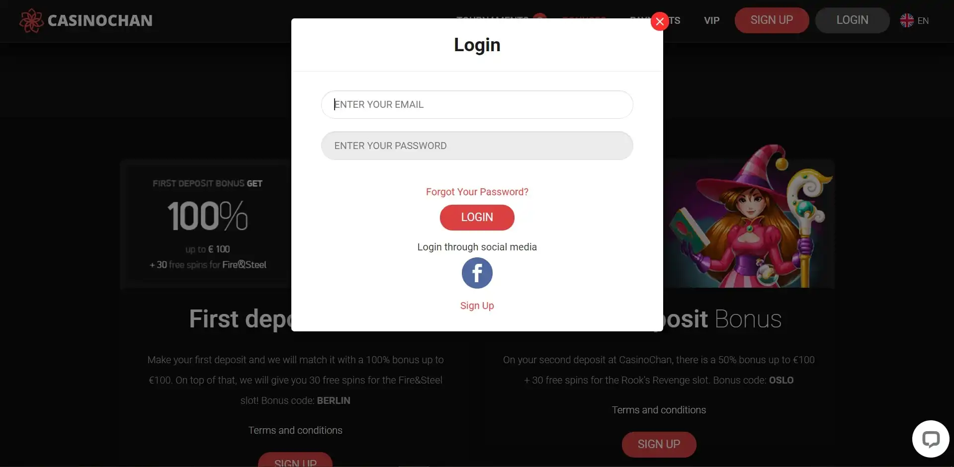 Casinochan Login