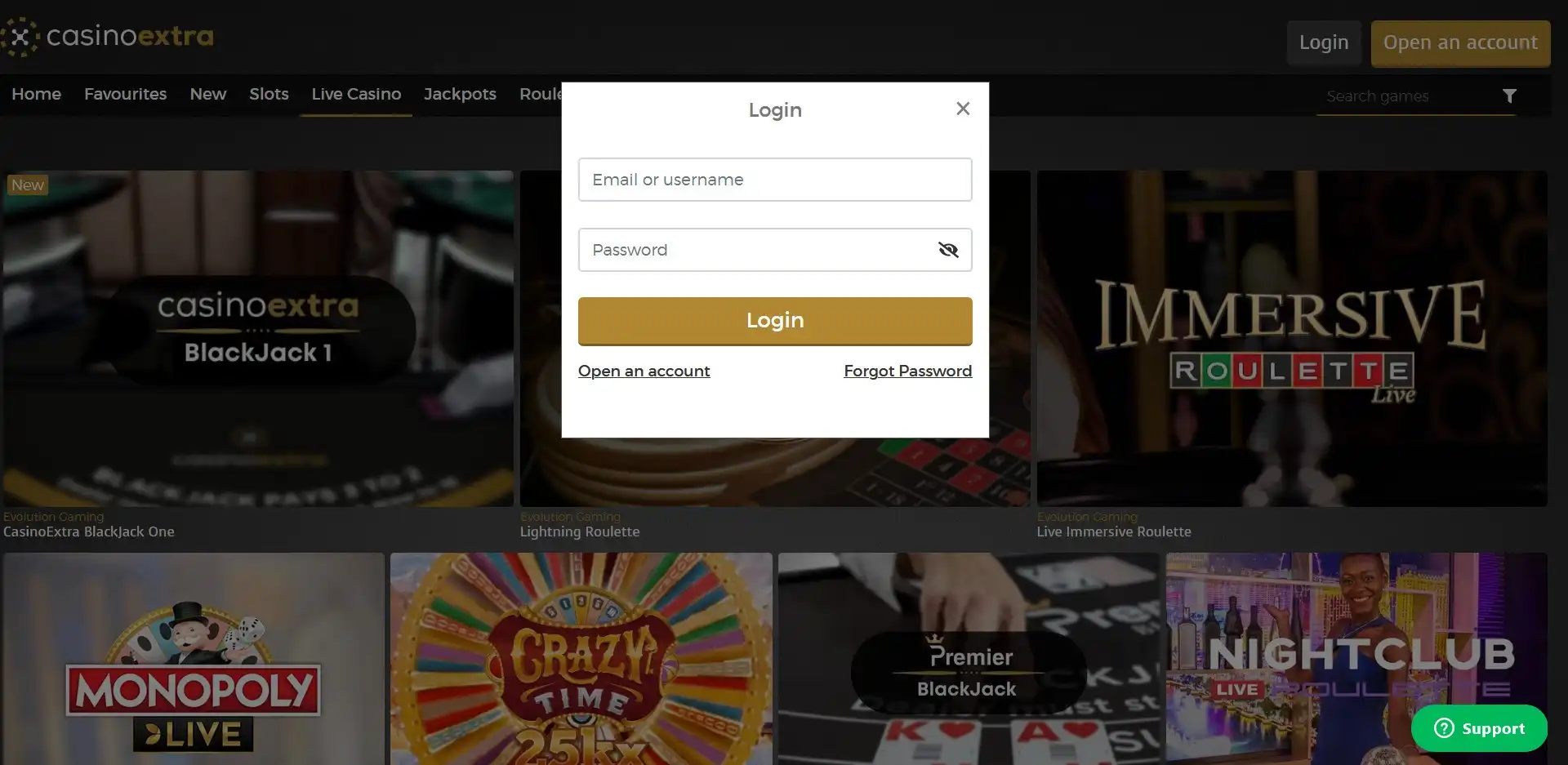 Casino Extra Login