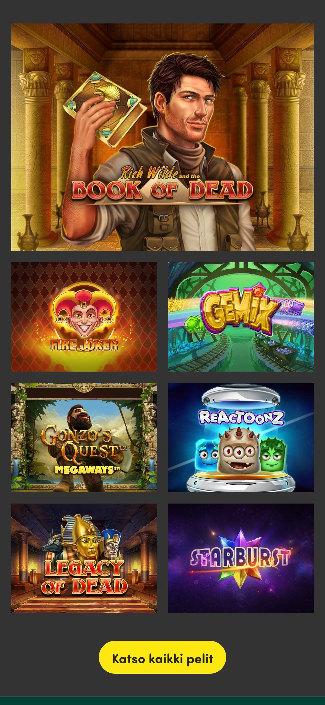Casino Huone Mobile Games Review