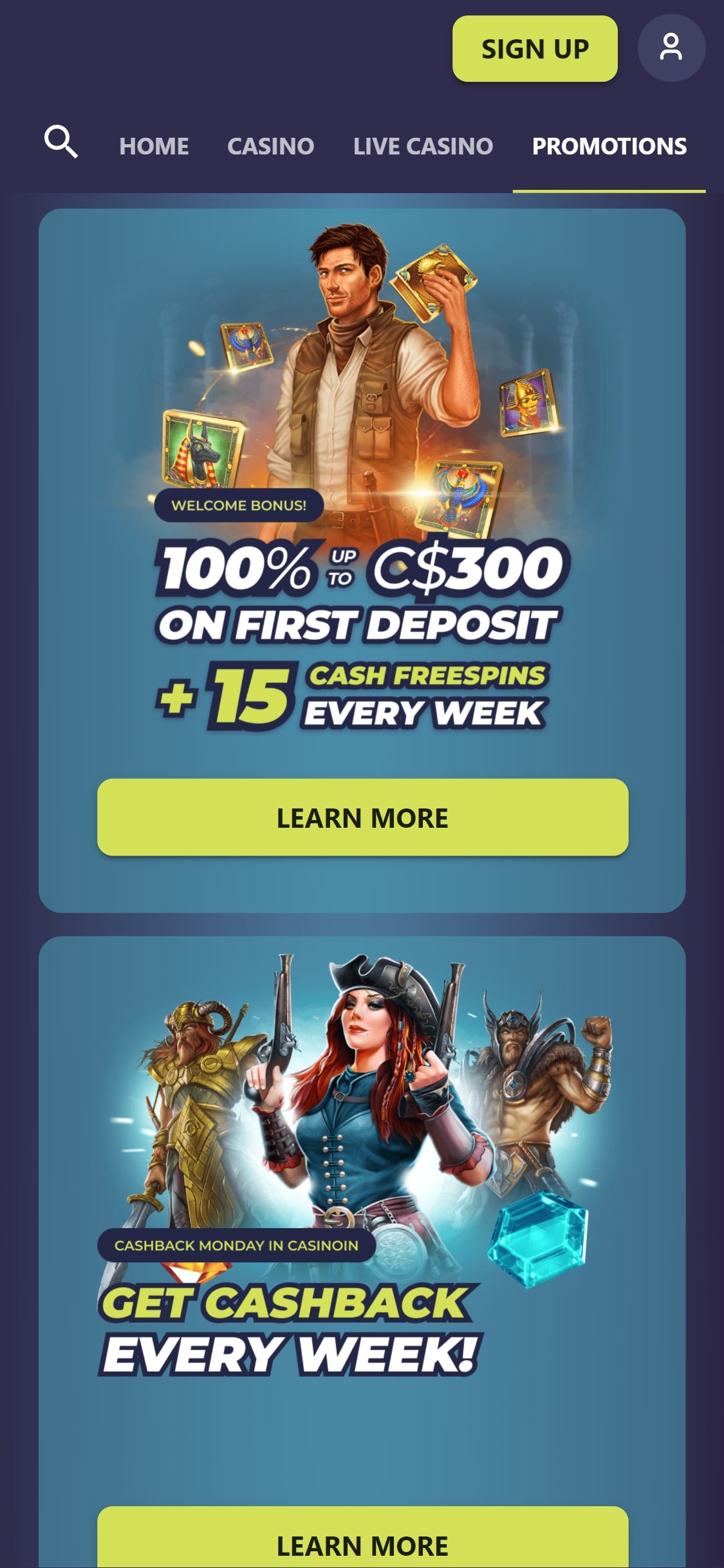 Casinoin Mobile No Deposit Bonus Review