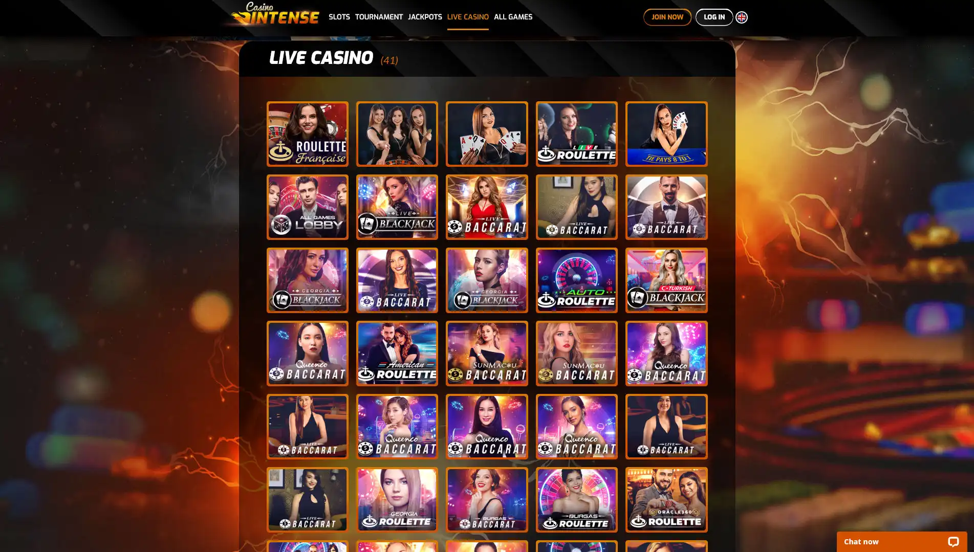 Casino Intense Live Dealer Games