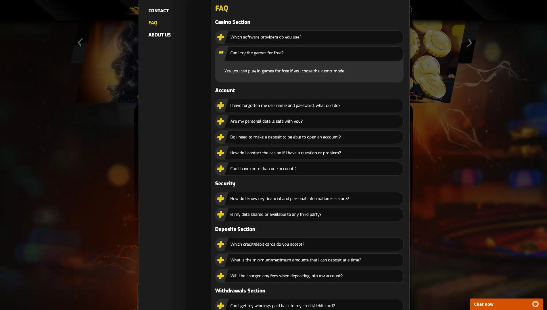 Casino Intense Support