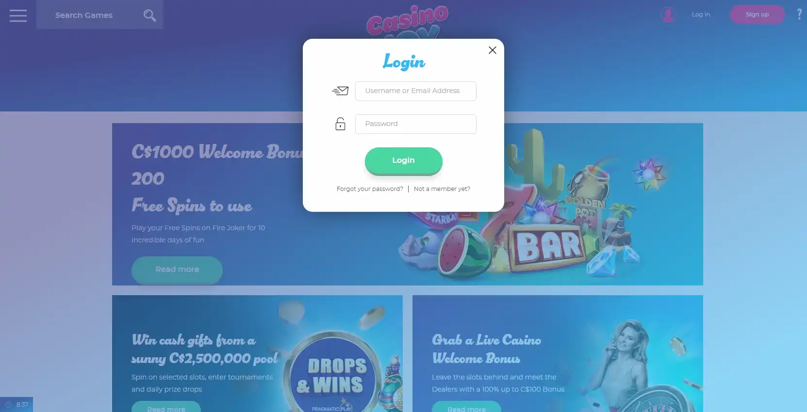 Casino Joy Login
