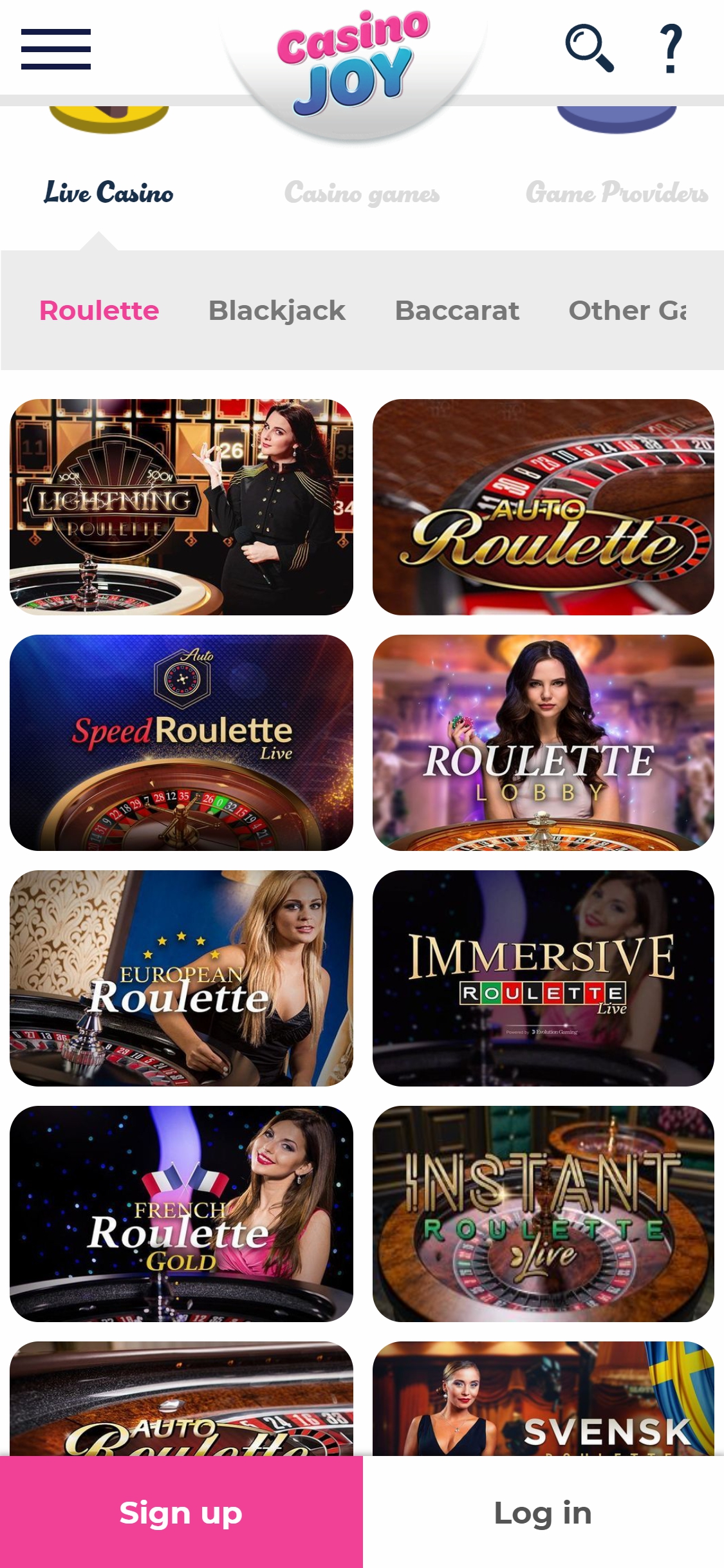 Casino Joy Mobile Live Dealer Games Review