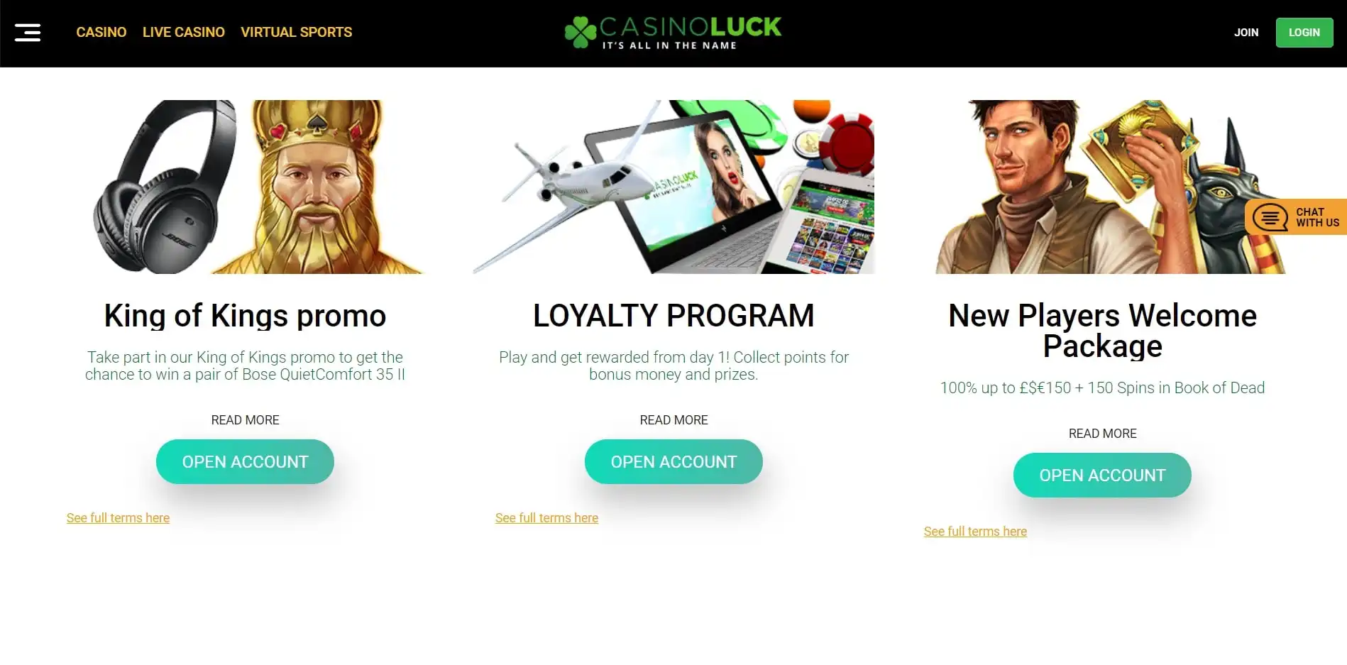 CasinoLuck No Deposit Bonus