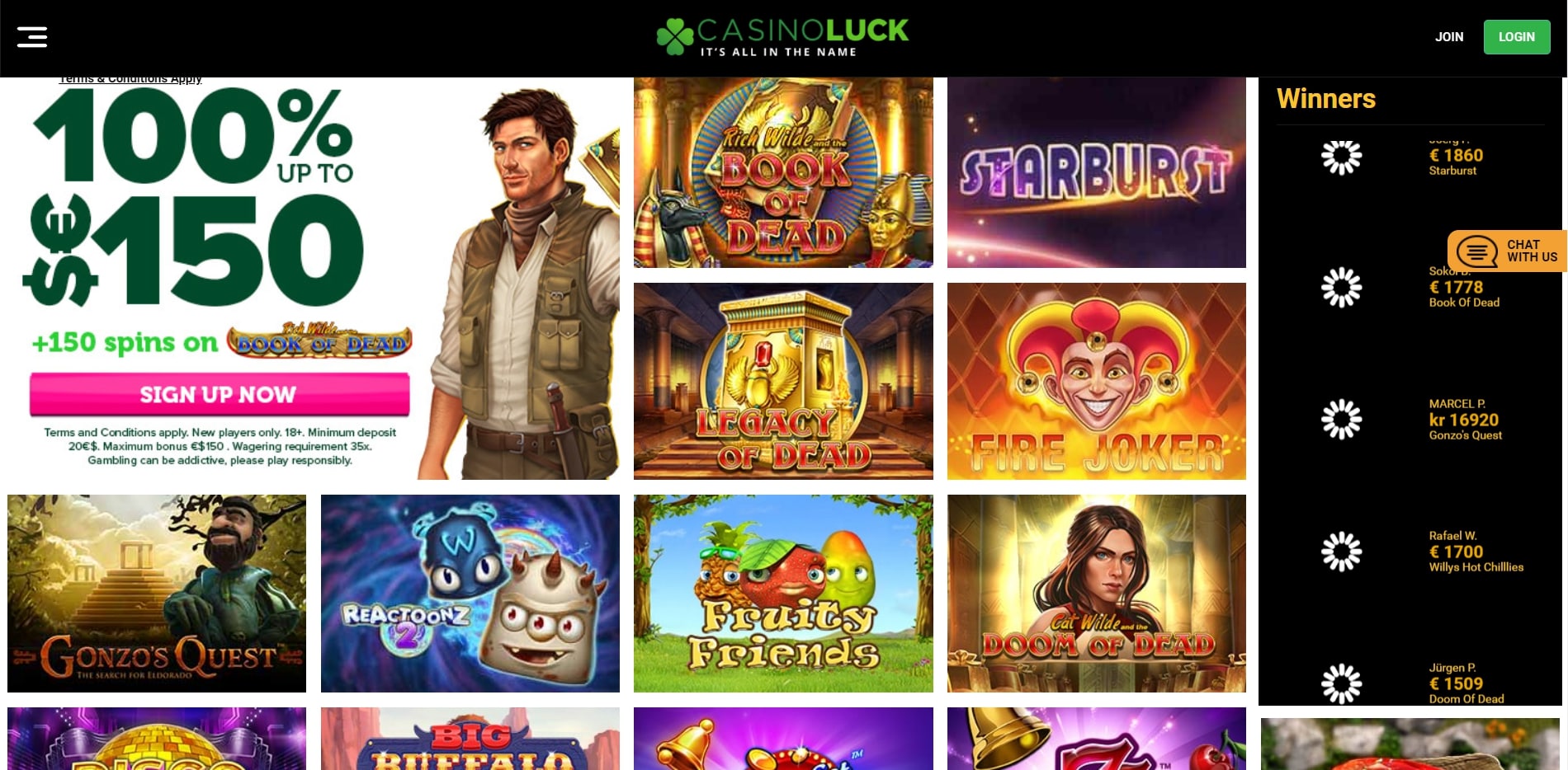 CasinoLuck Live Dealer Games