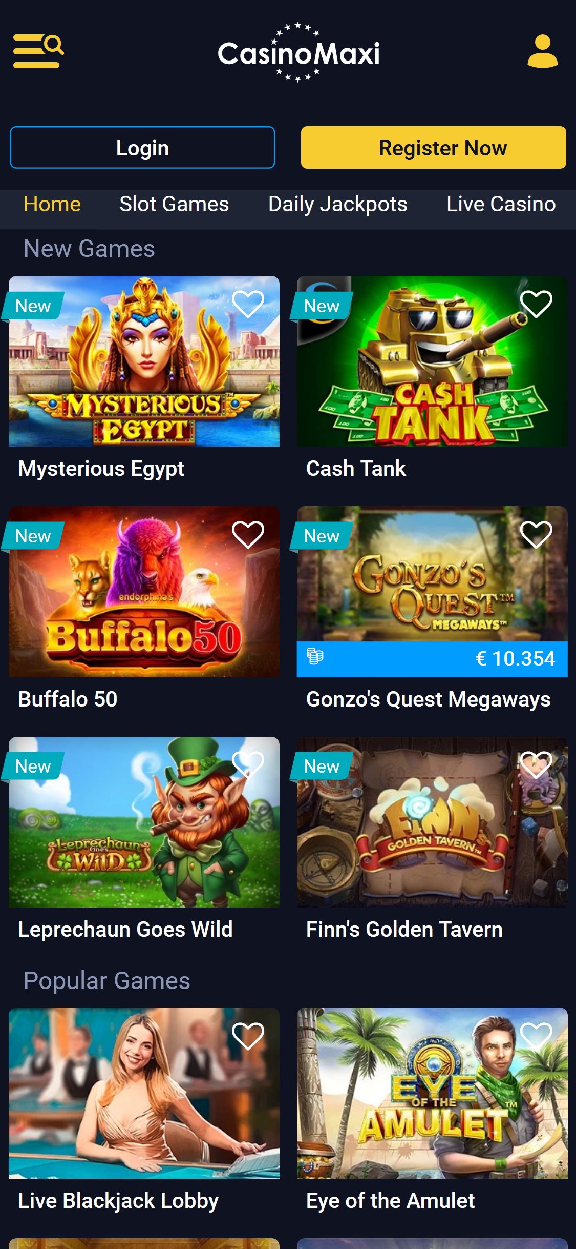 CasinoMaxi EU Mobile Games Review