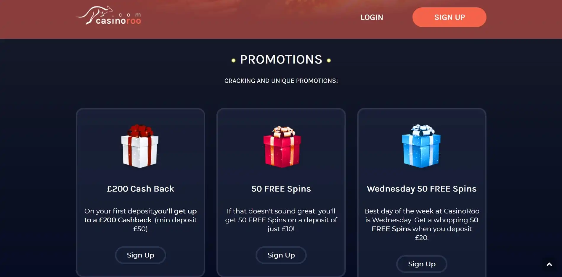 Casinoroo No Deposit Bonus