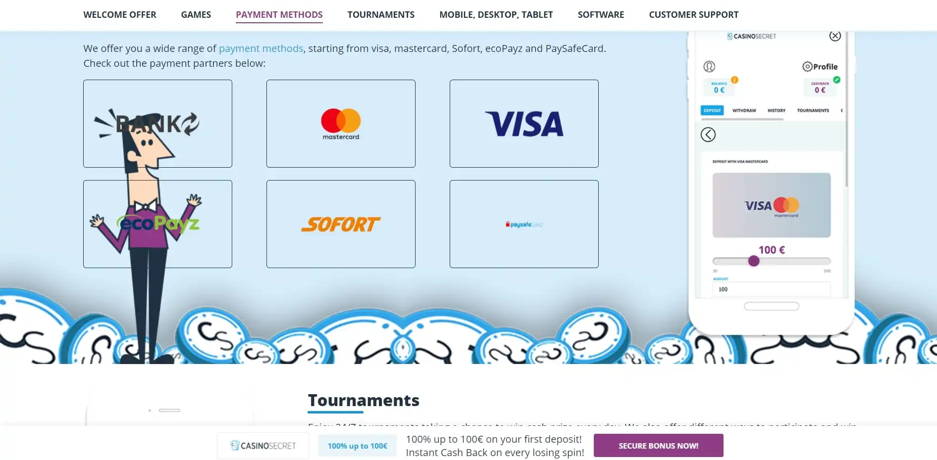 Casino Secret Payment Methods