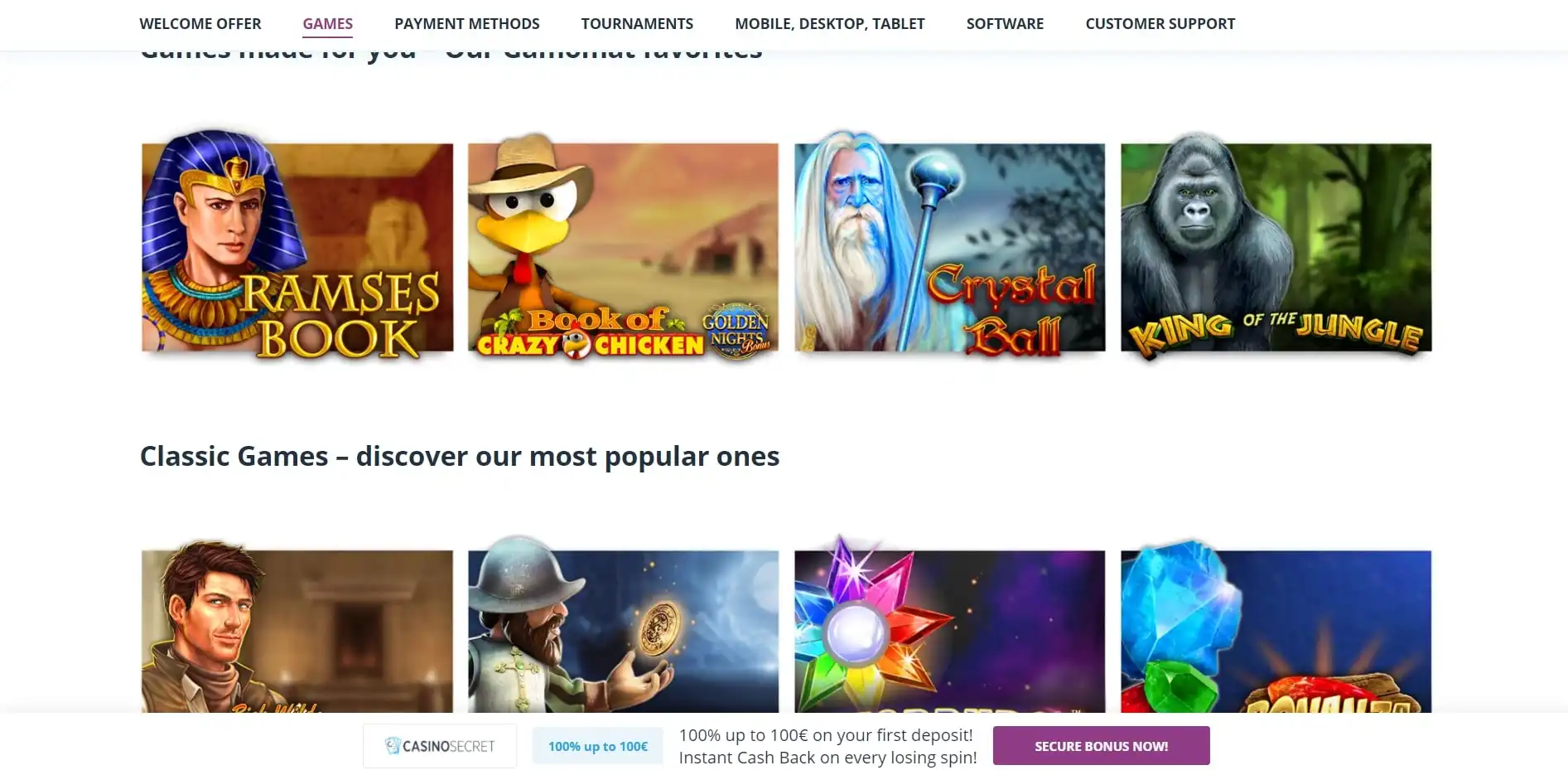 Casino Secret Games