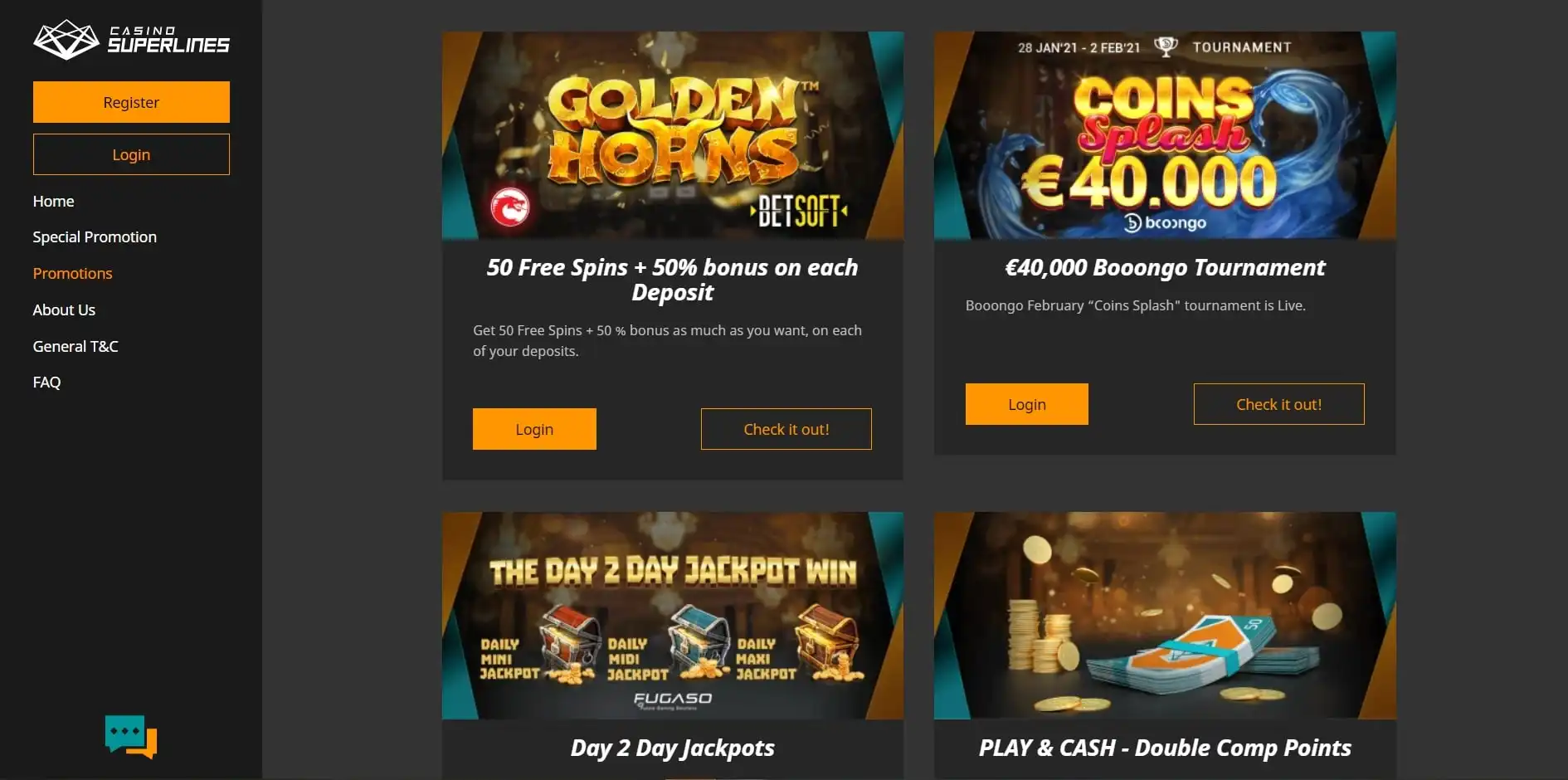 Casino Superlines No Deposit Bonus