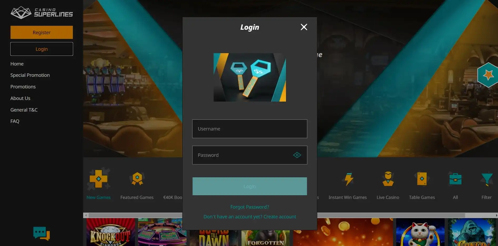 Casino Superlines Login