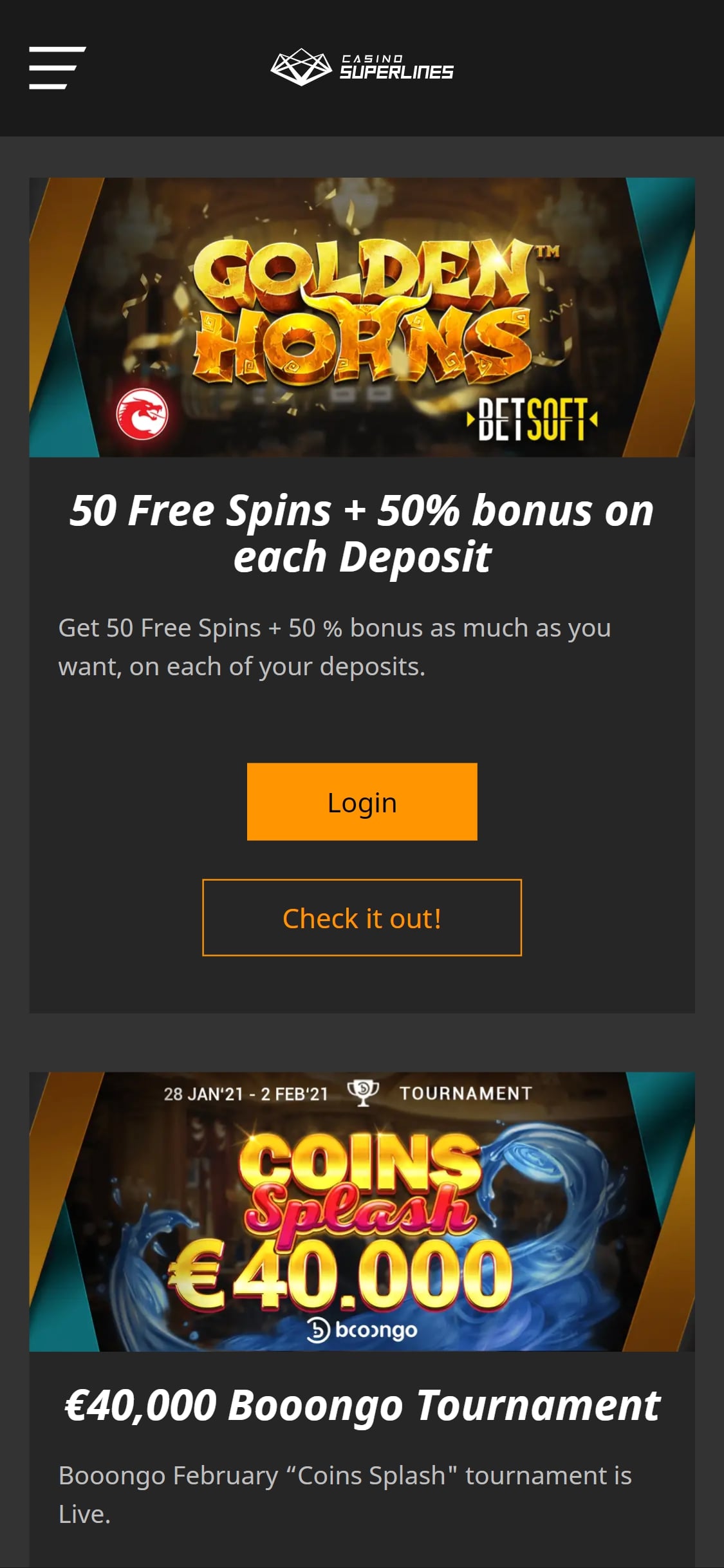 Casino Superlines Mobile No Deposit Bonus Review