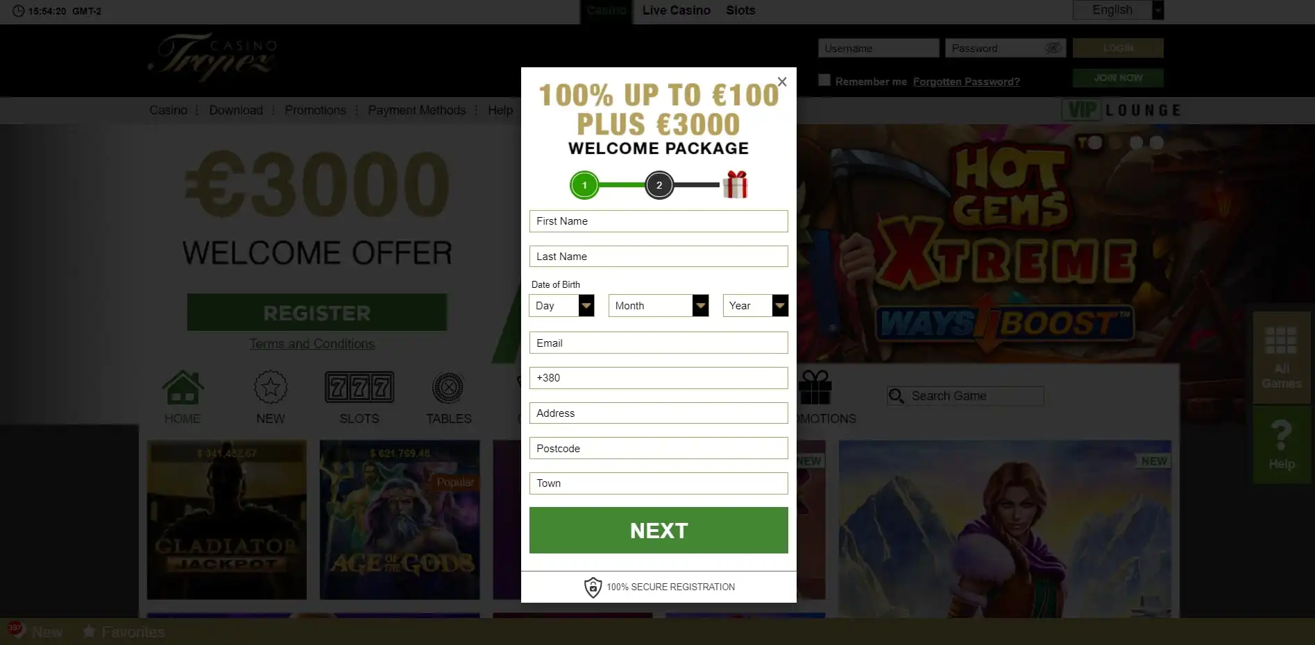Casino Tropez Login