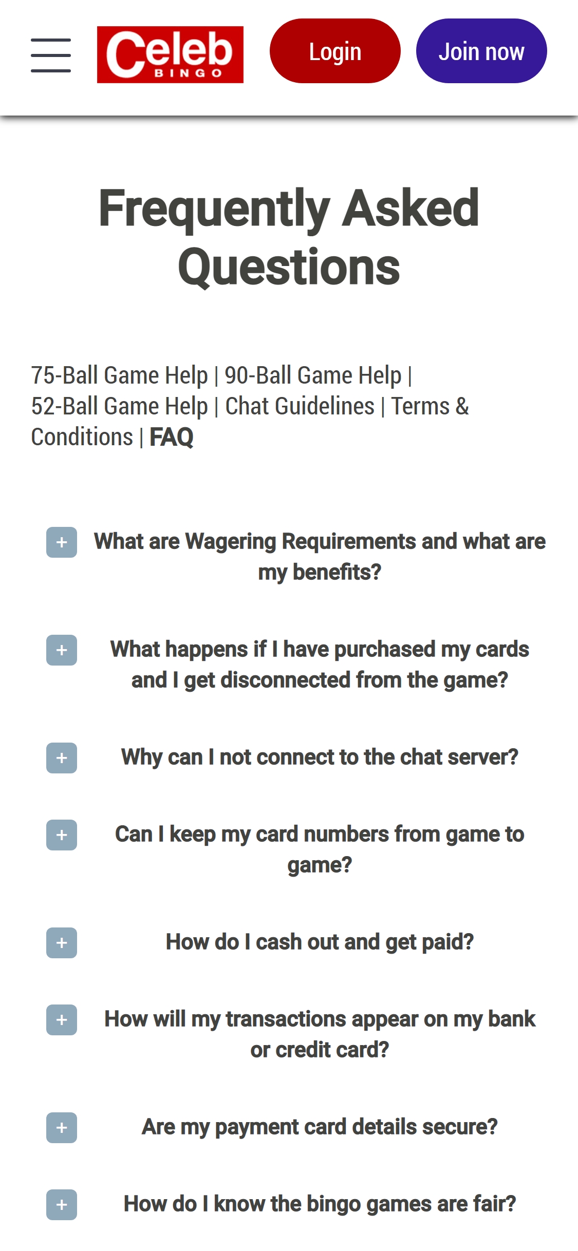 Celeb Bingo Casino Mobile Support Review