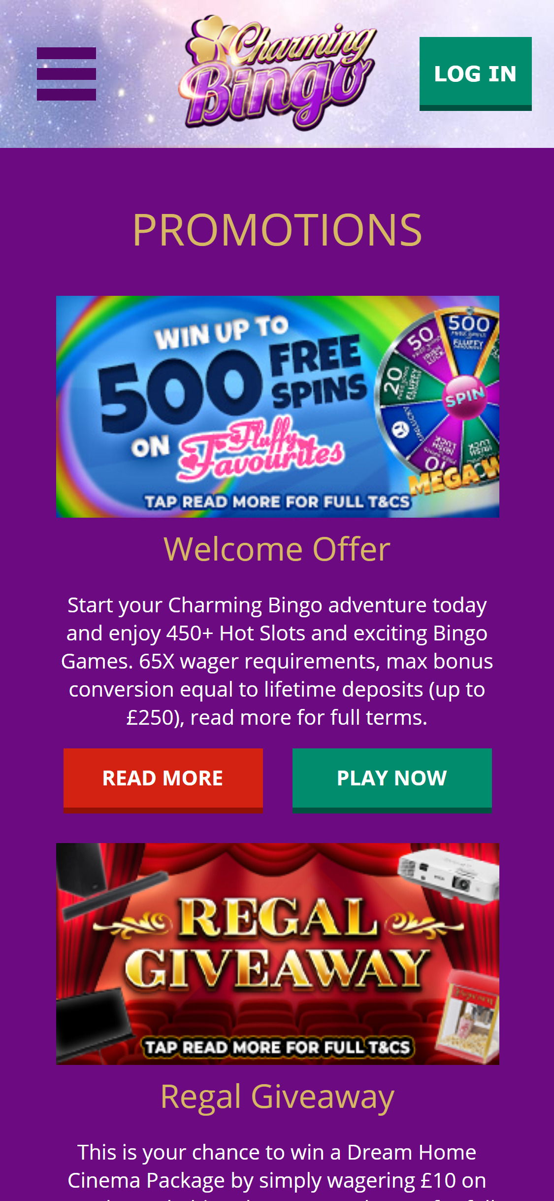 Charming Bingo Casino Mobile No Deposit Bonus Review