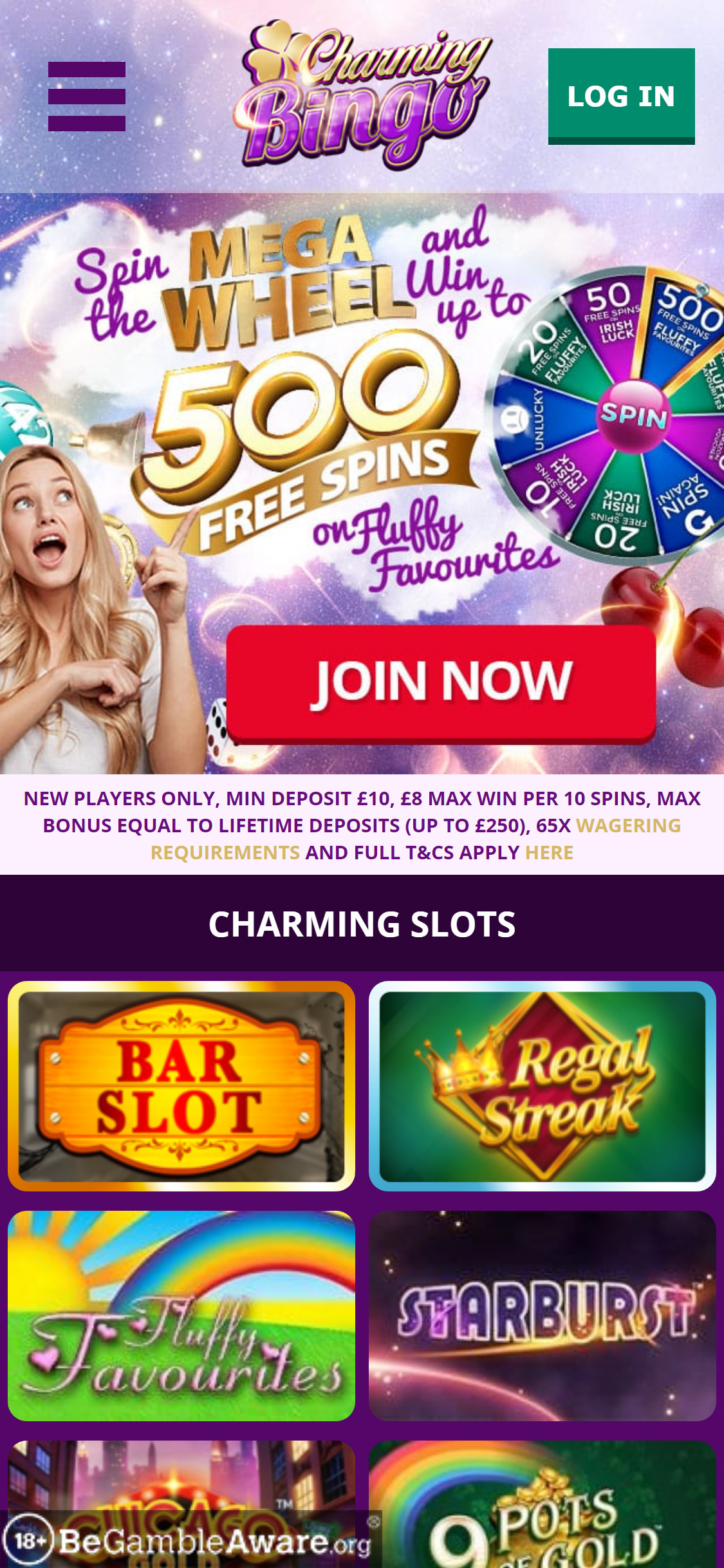 Charming Bingo Casino Mobile Review