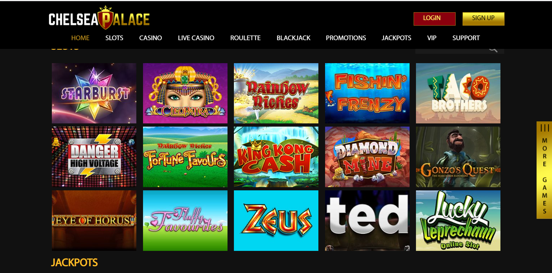Chelsea Palace Casino Games