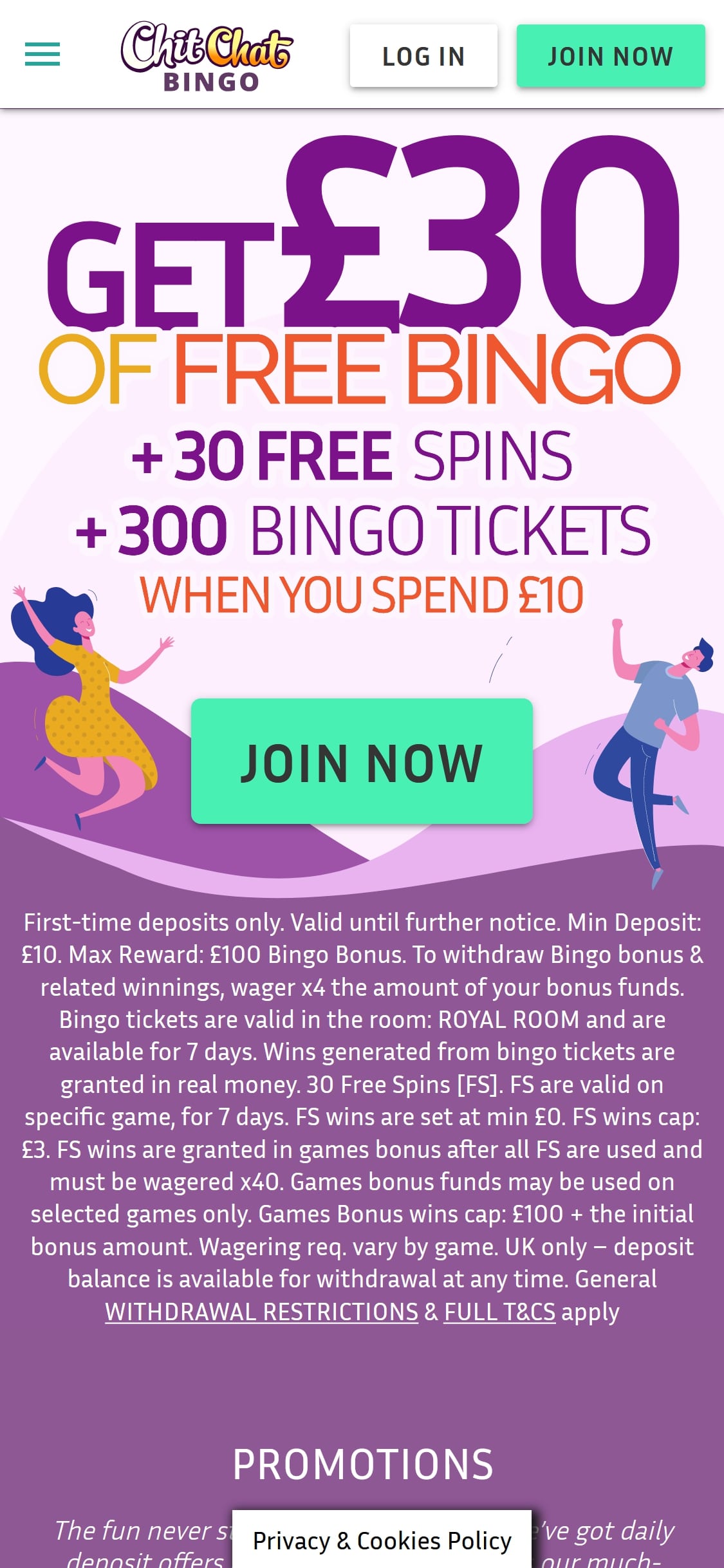 ChitChat Bingo Casino Mobile Review