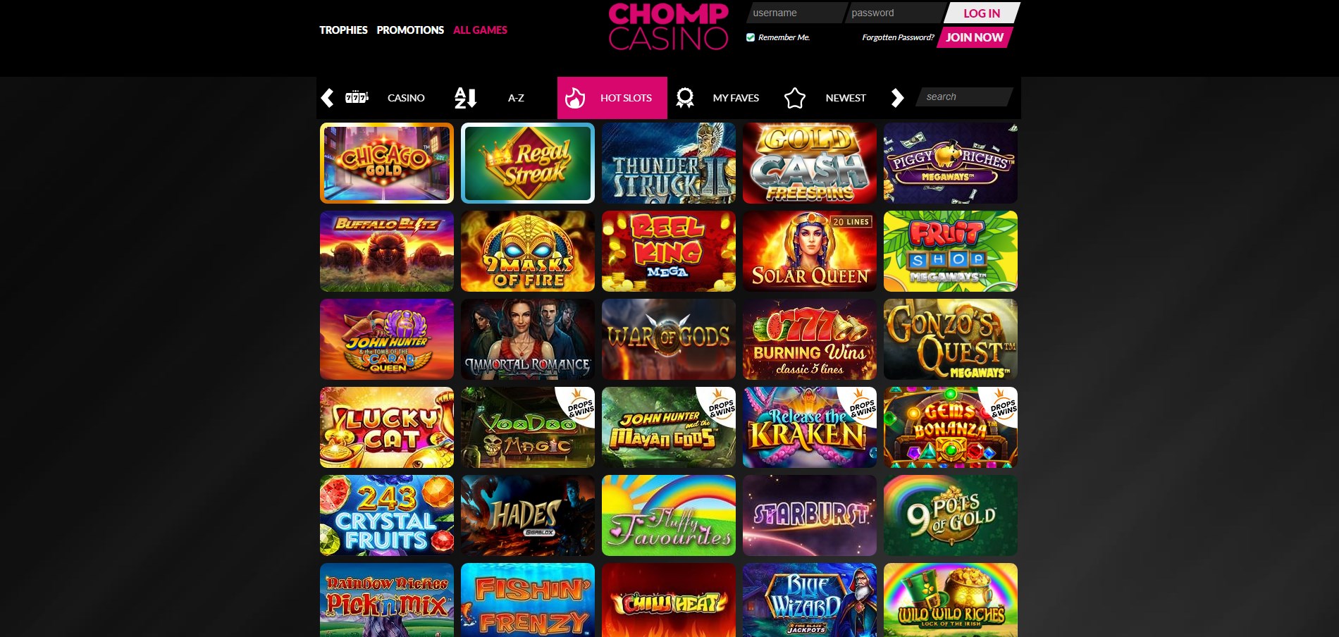 Chomp Casino Games