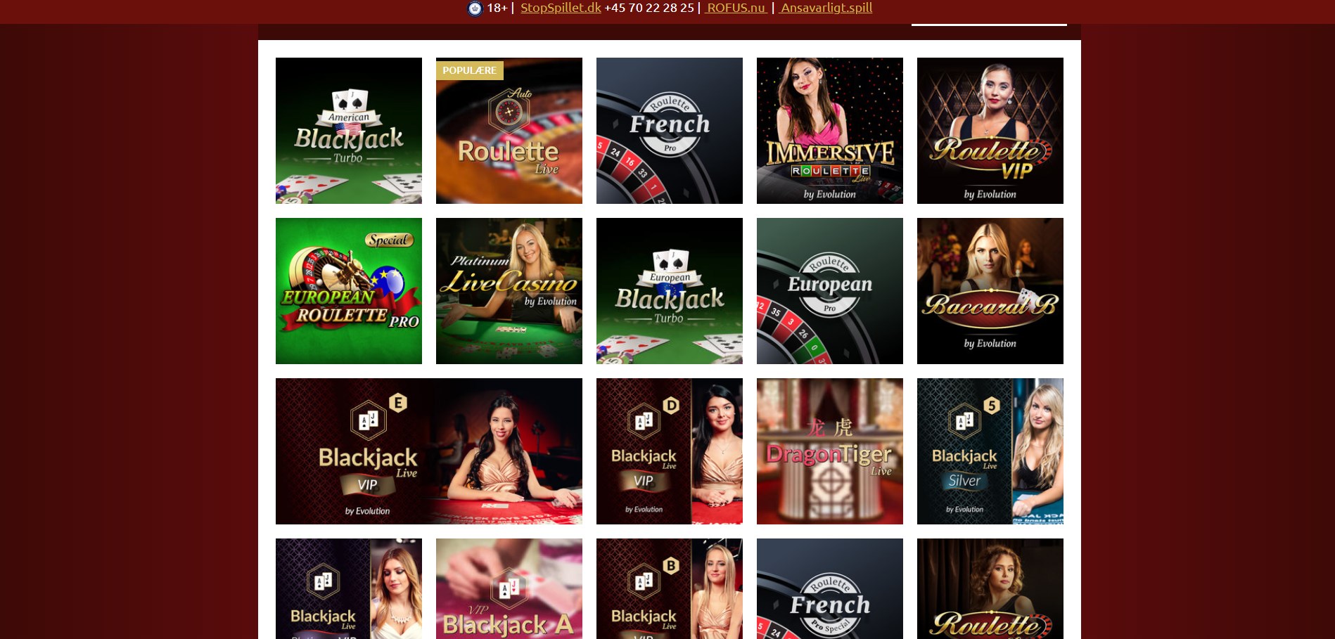 Clemens Spillehal DK Casino Live Dealer Games