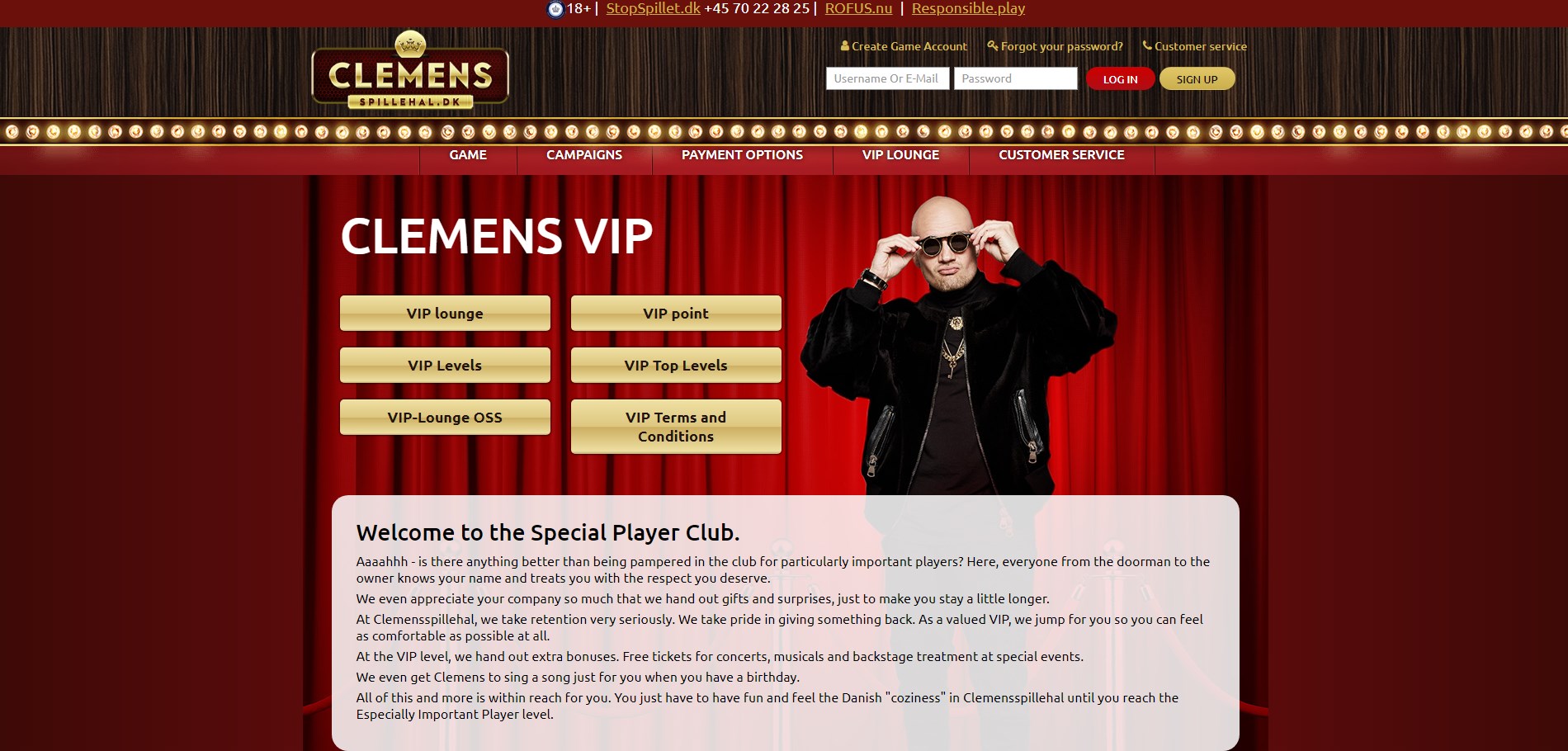 Clemens Spillehal DK Casino Login