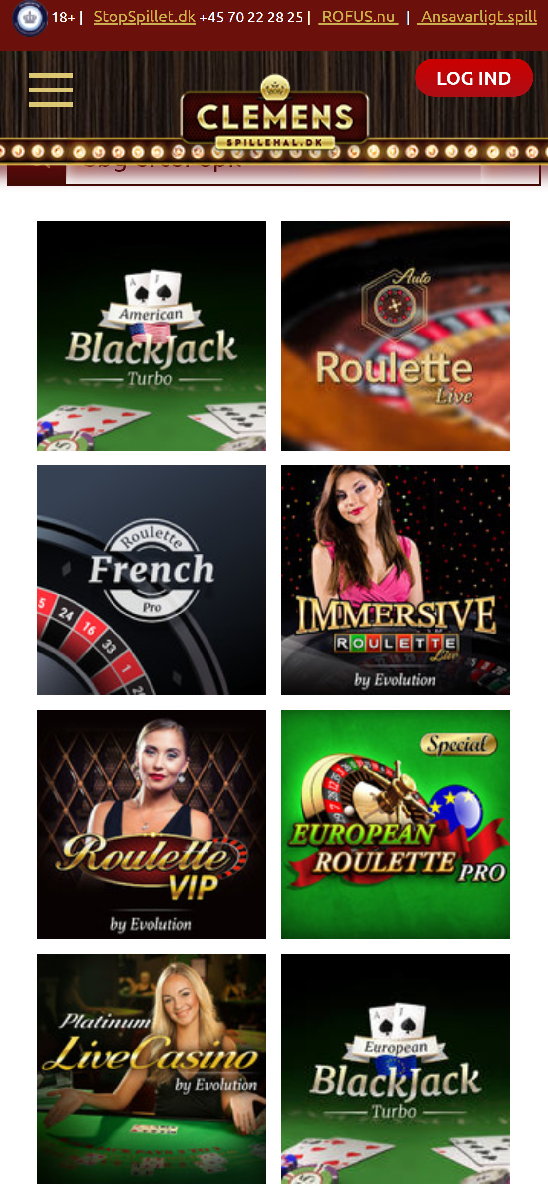 Clemens Spillehal DK Casino Mobile Live Dealer Games Review