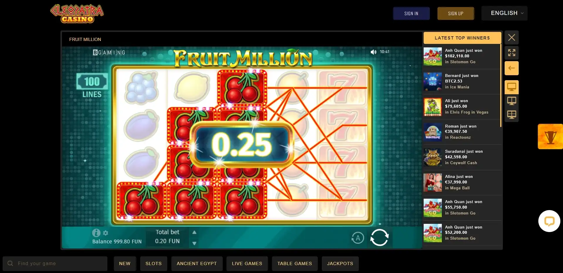 Cleopatra Casino Slot Games