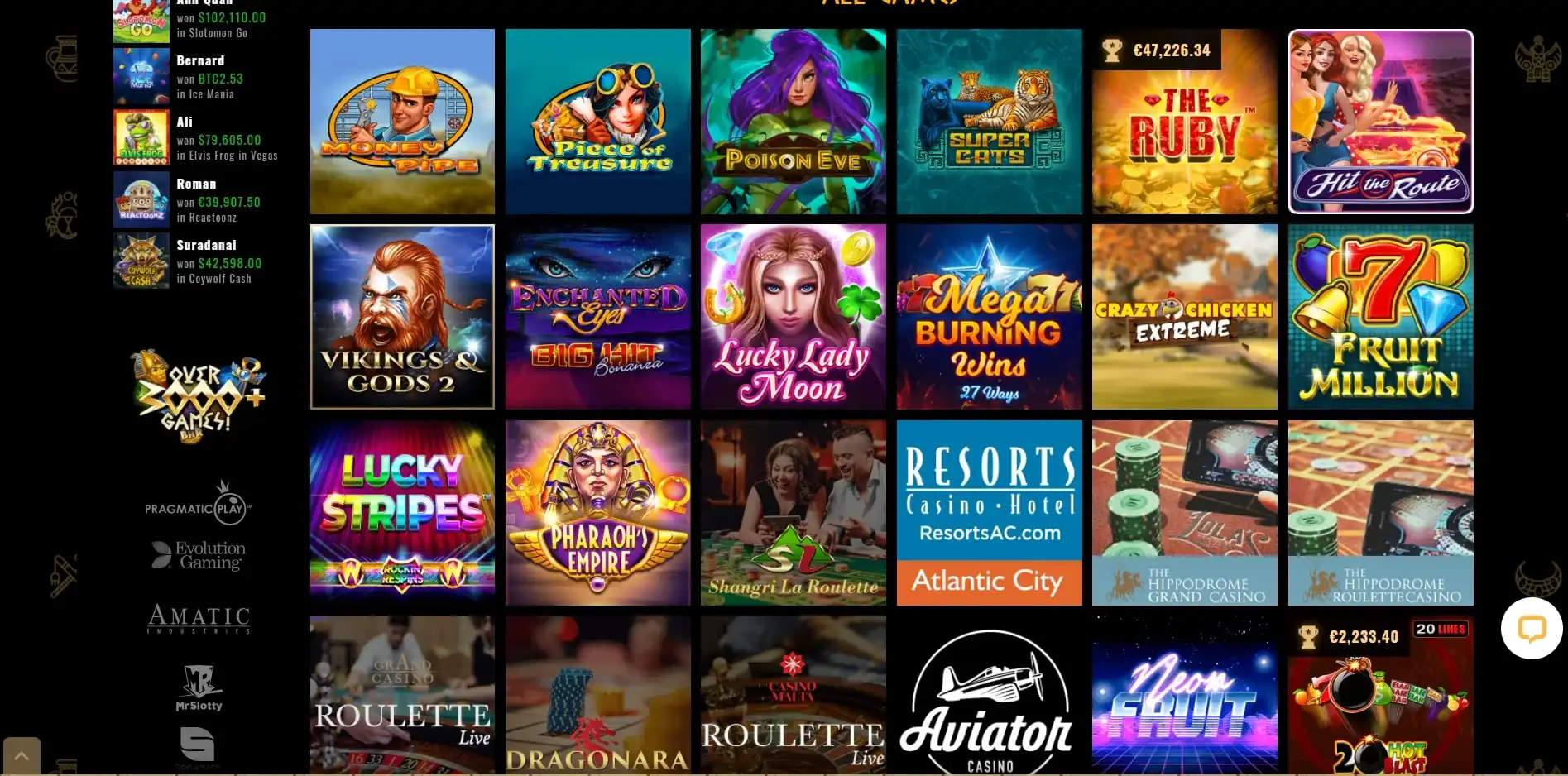 Cleopatra Casino Games