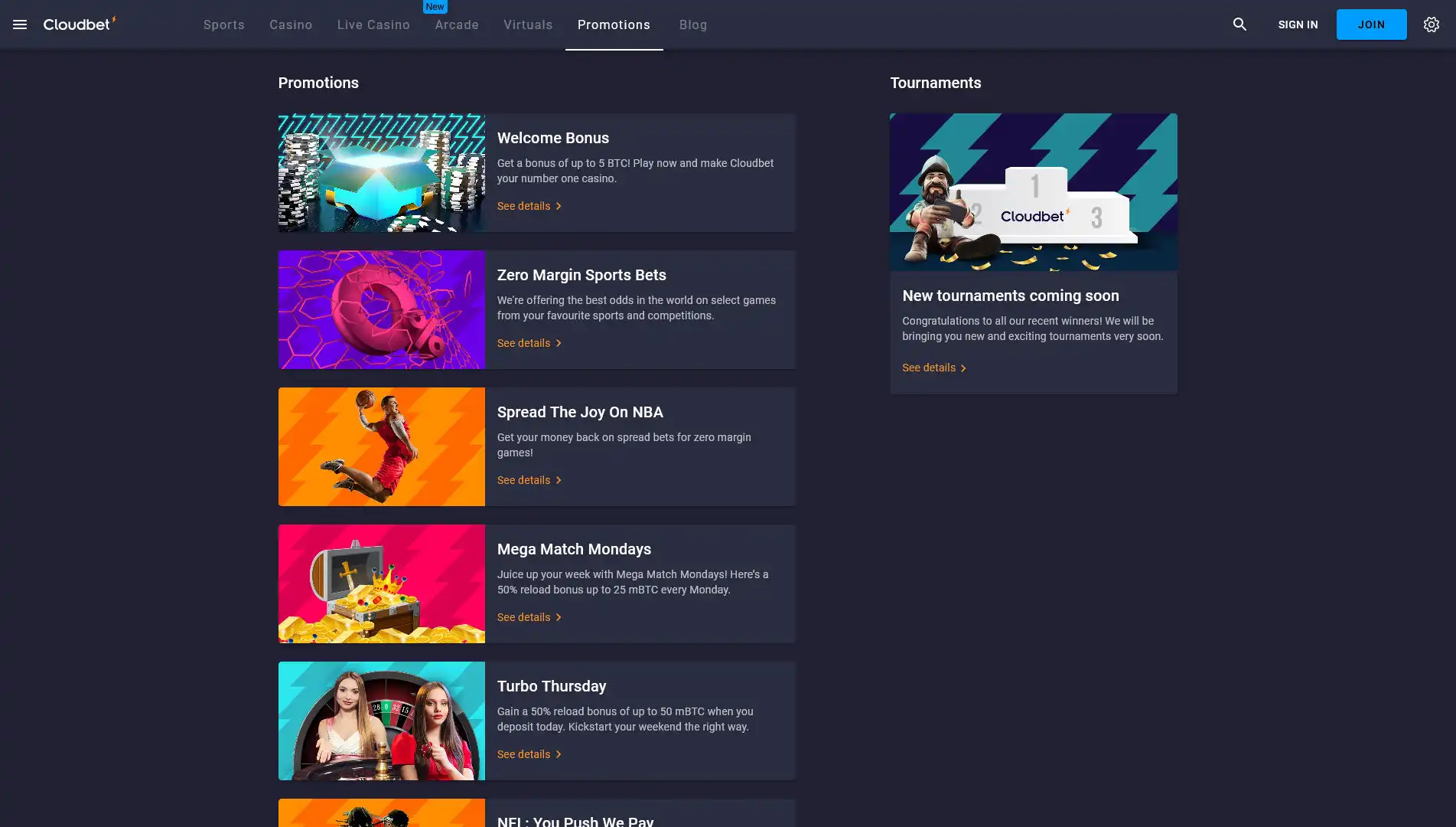 Cloudbet Casino No Deposit Bonus
