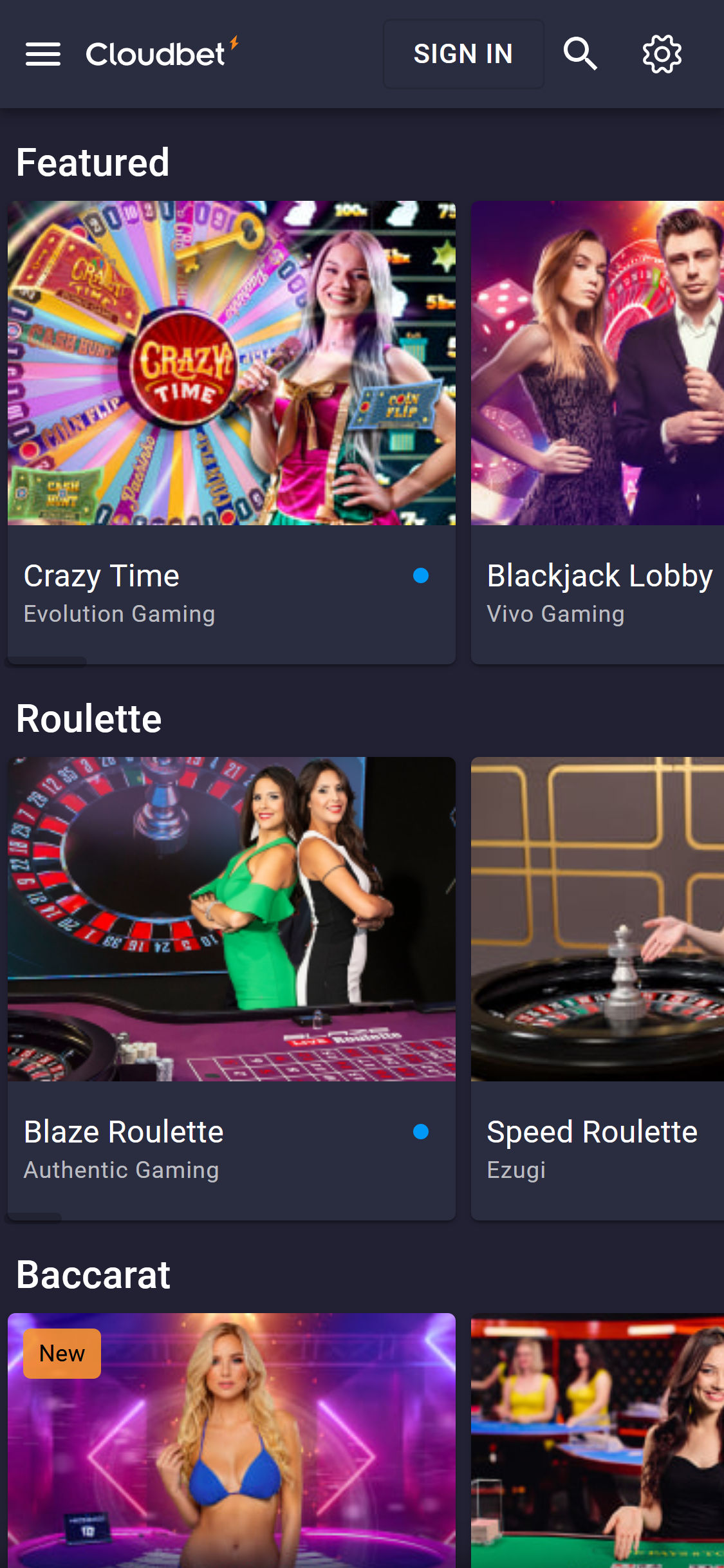 Cloudbet Casino Mobile Live Dealer Games Review
