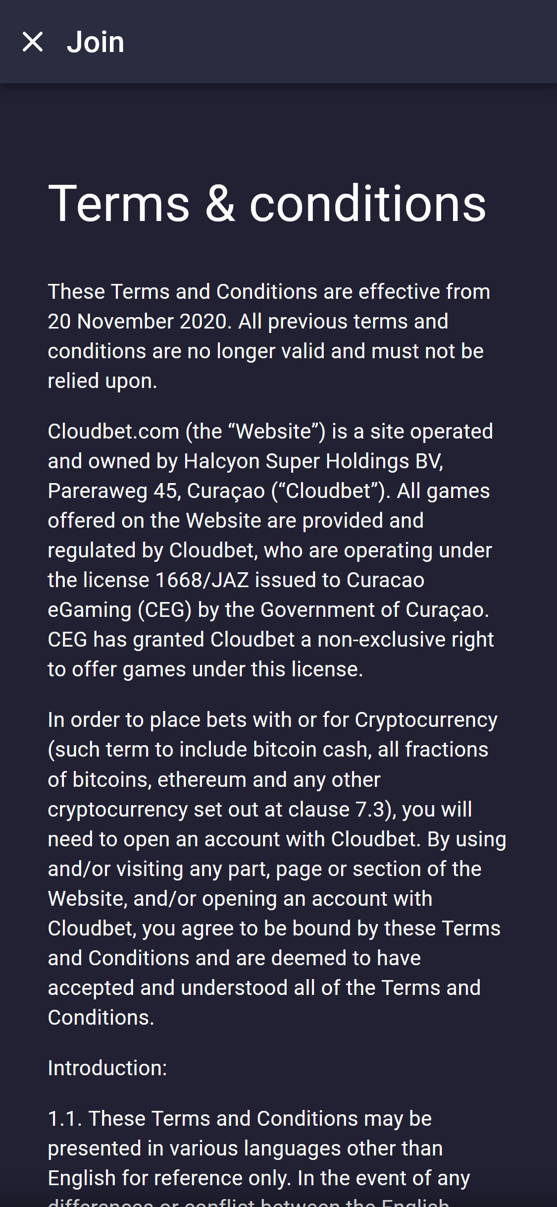 Cloudbet Casino Mobile Support Review