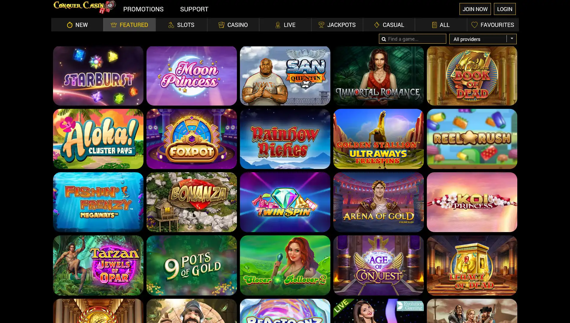 Conquer Casino Games