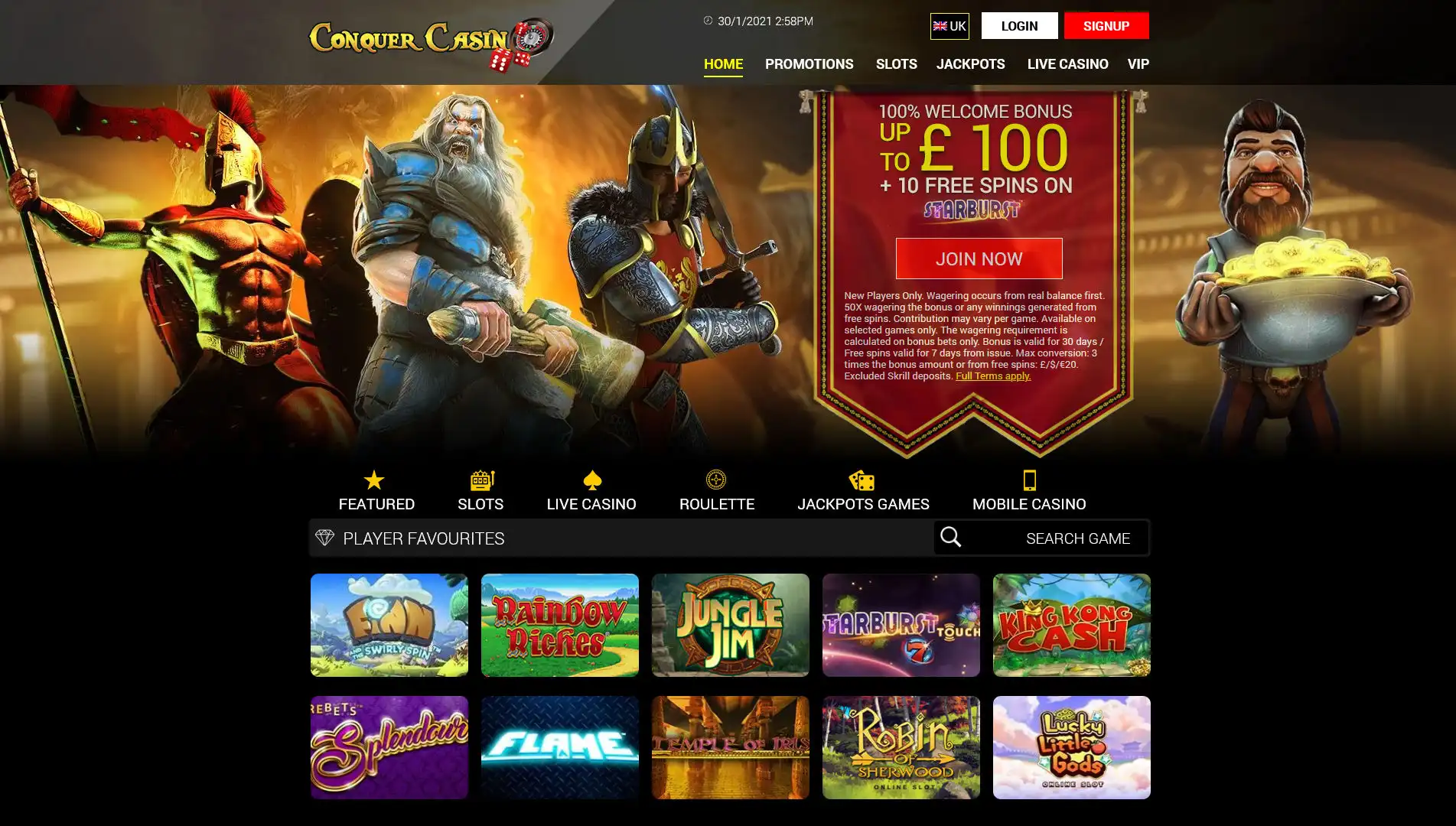 Conquer Casino Review