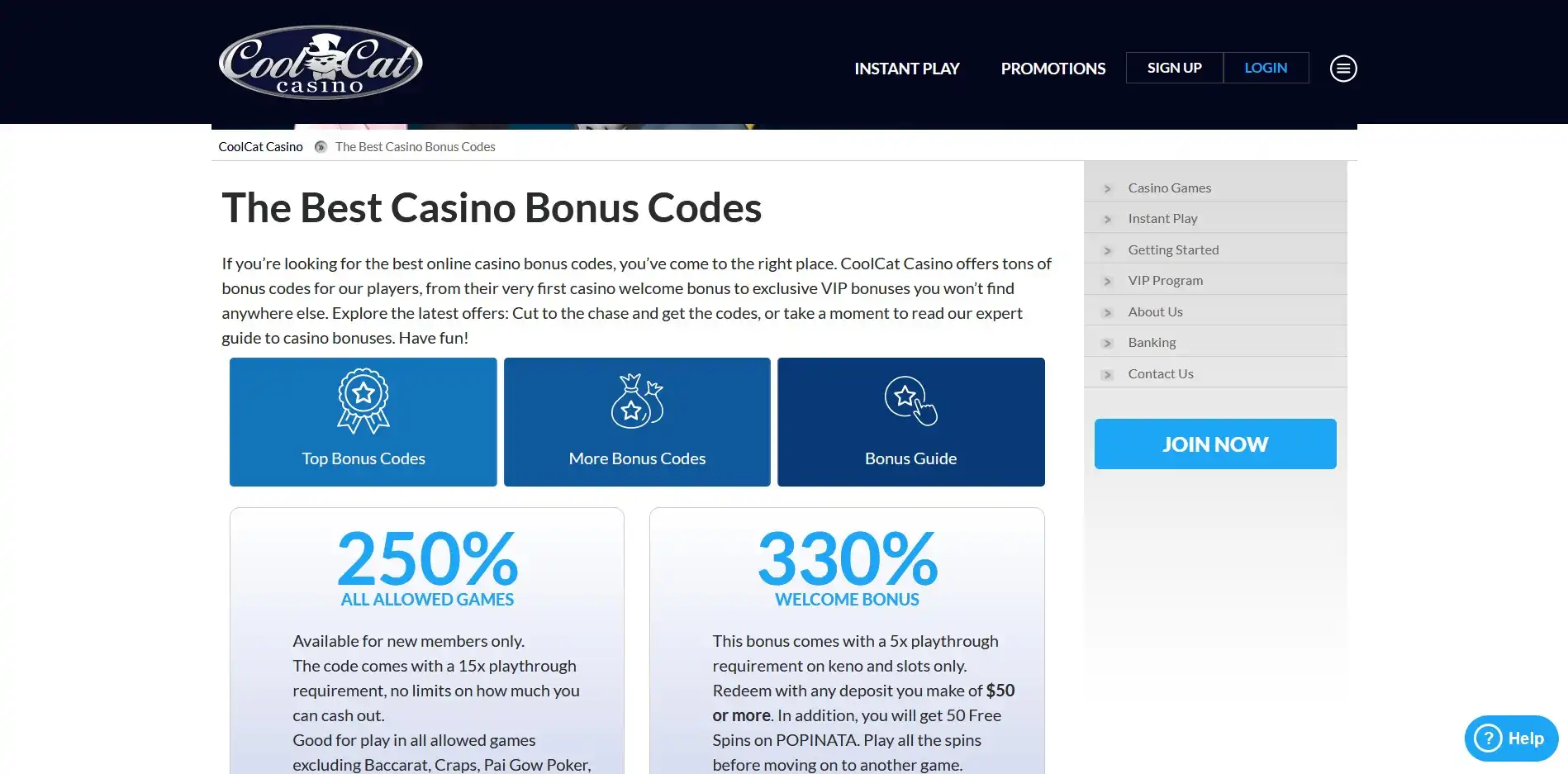 Cool Cat Casino No Deposit Bonus
