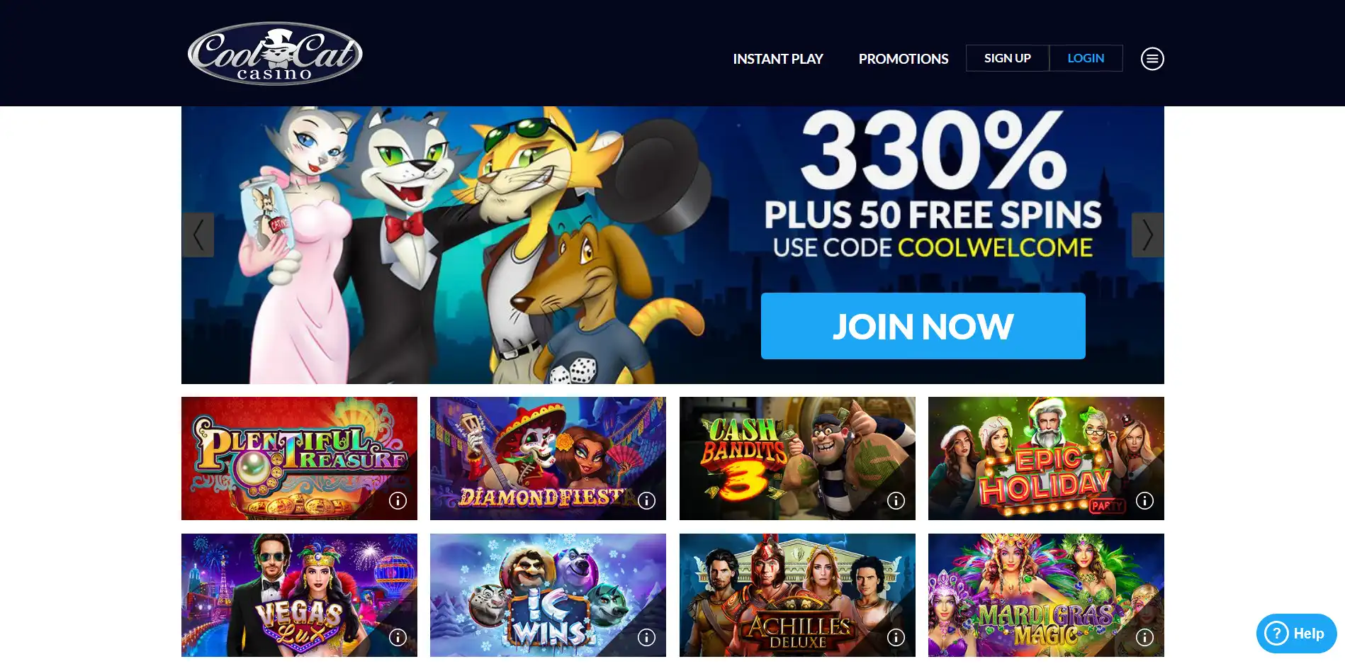 Cool Cat Casino Games
