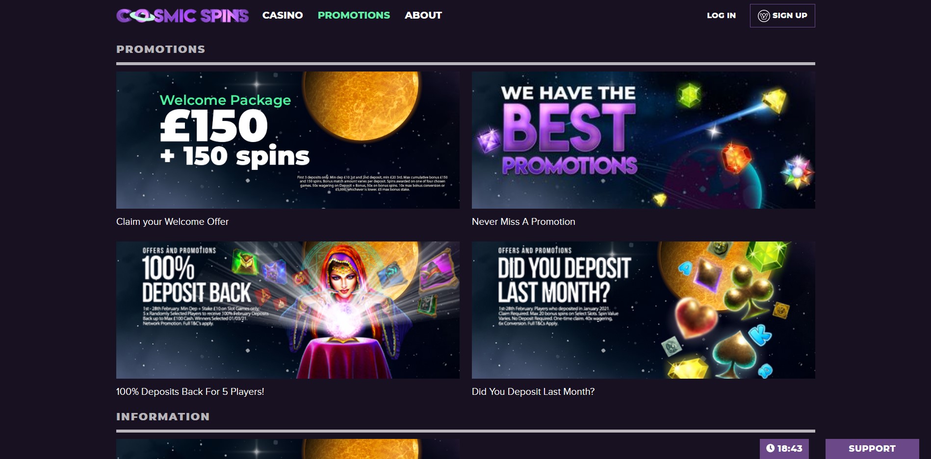Cosmic Spins Casino No Deposit Bonus