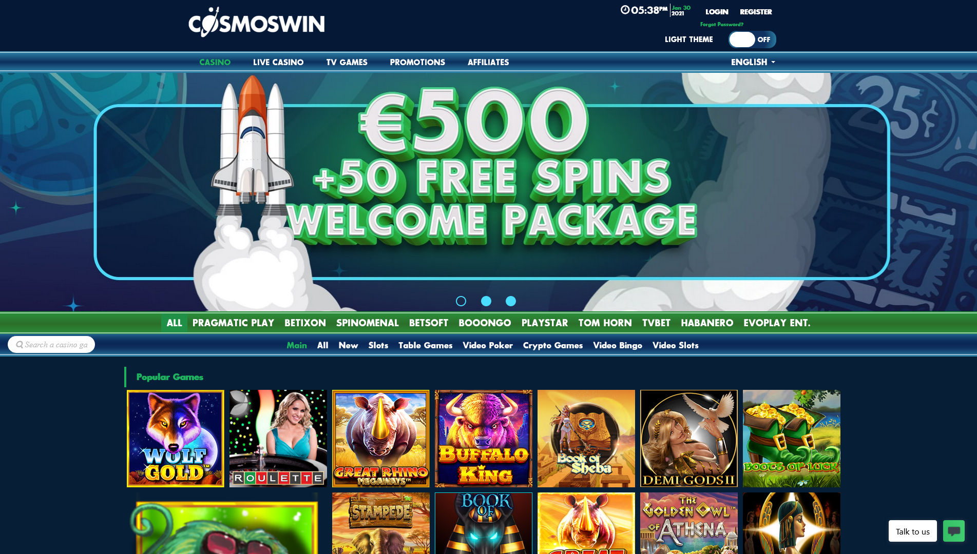 Cosmoswin Casino Review