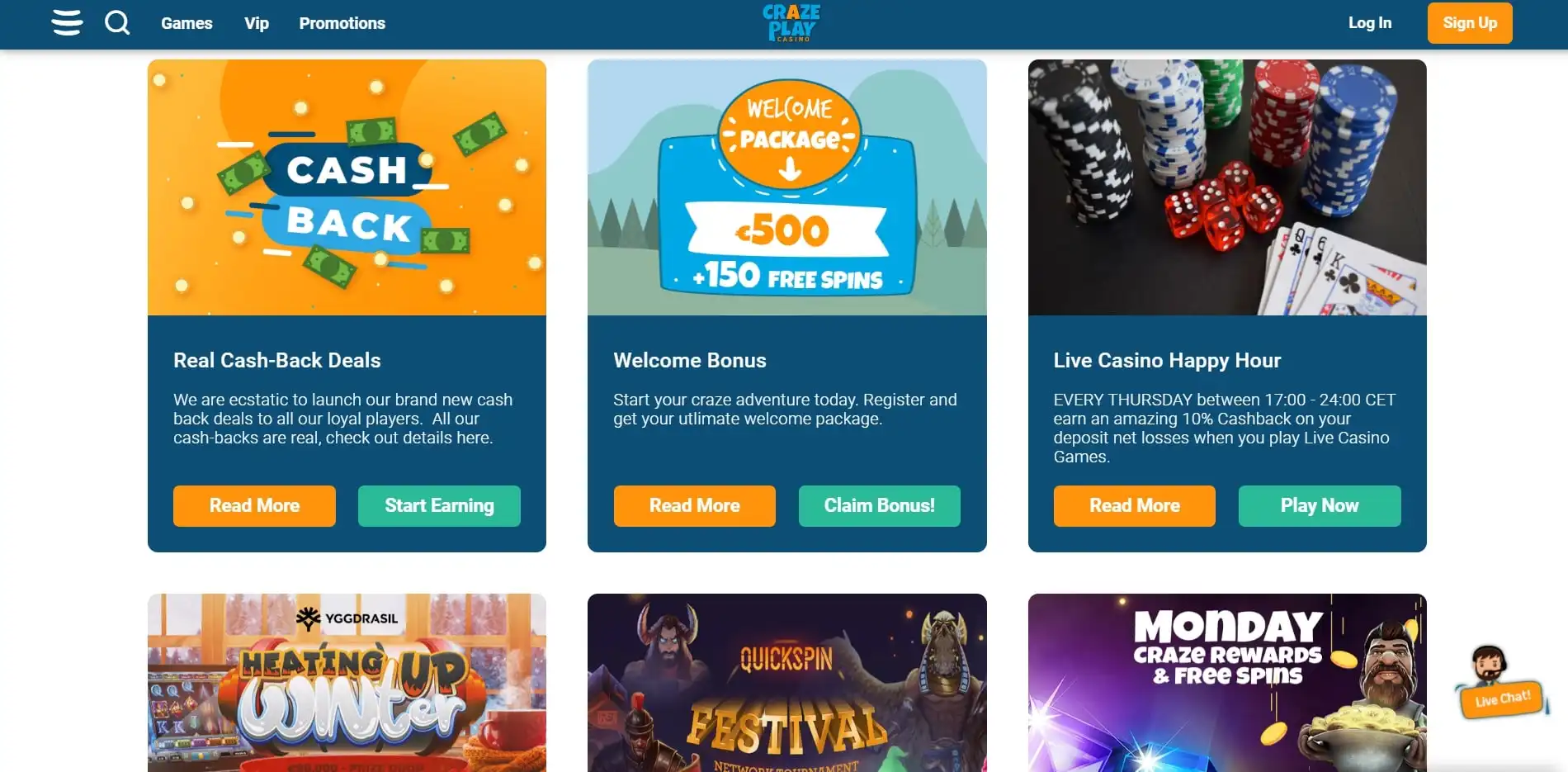 CrazePlay Casino No Deposit Bonus