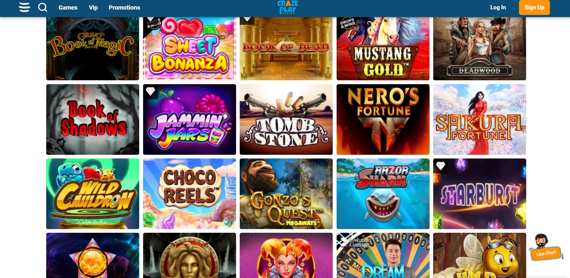 CrazePlay Casino Games