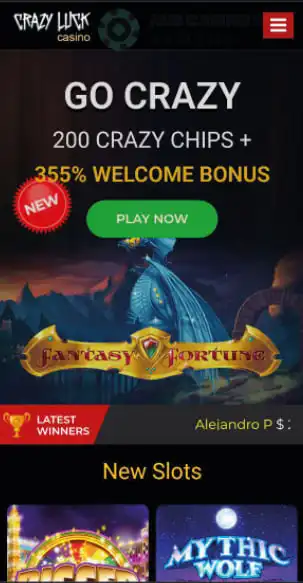 Crazy Luck Casino Mobile Games Review
