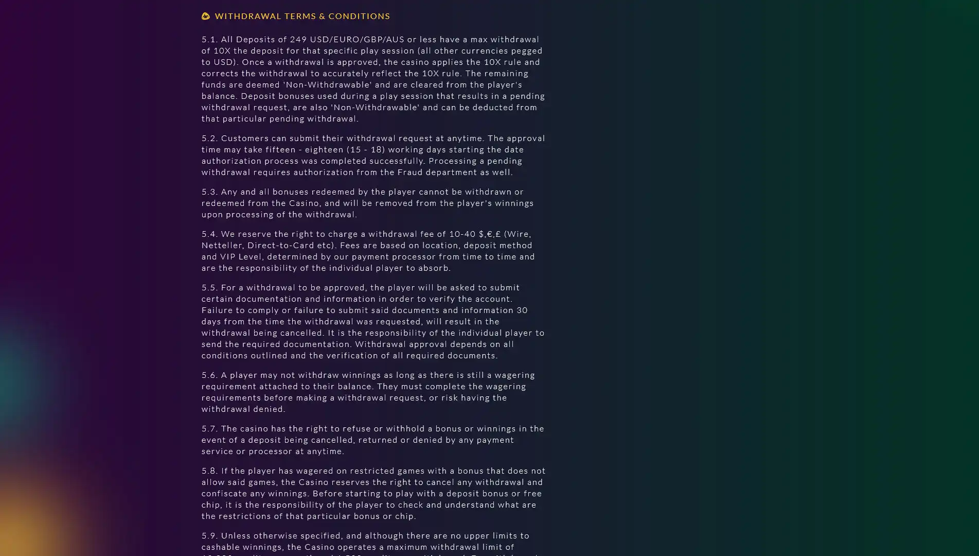 CrazyWinners Casino Payment Methods