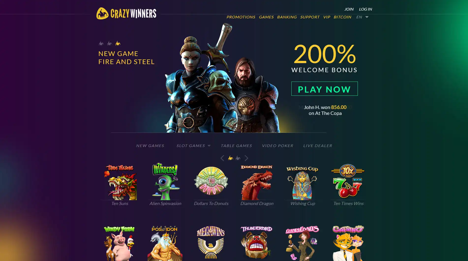 CrazyWinners Casino Review