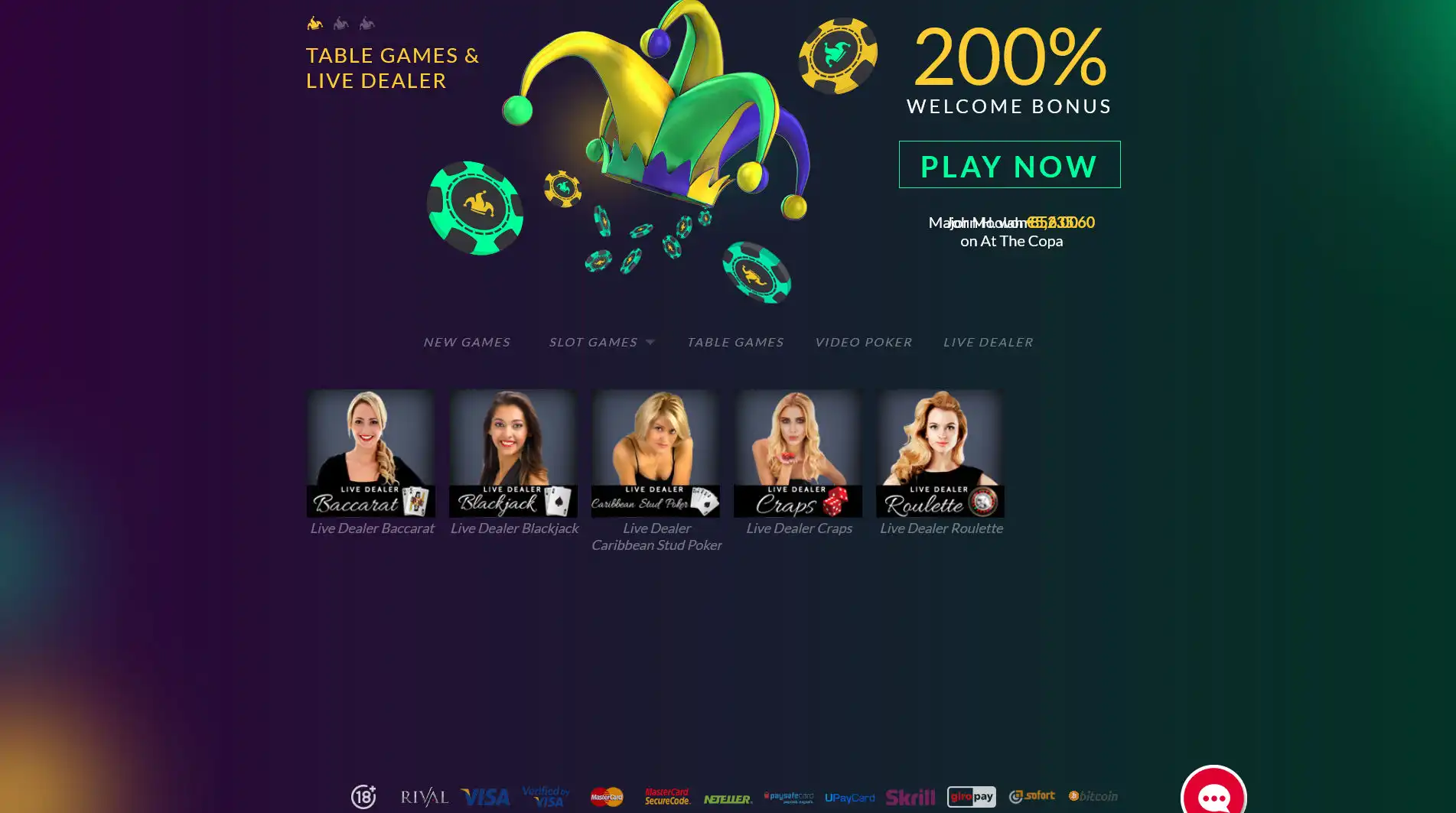 CrazyWinners Casino Live Dealer Games