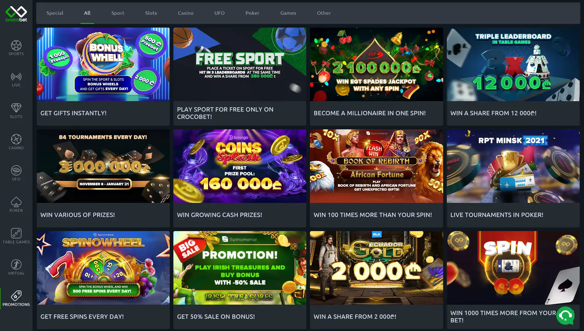 Croco Bet Casino No Deposit Bonus