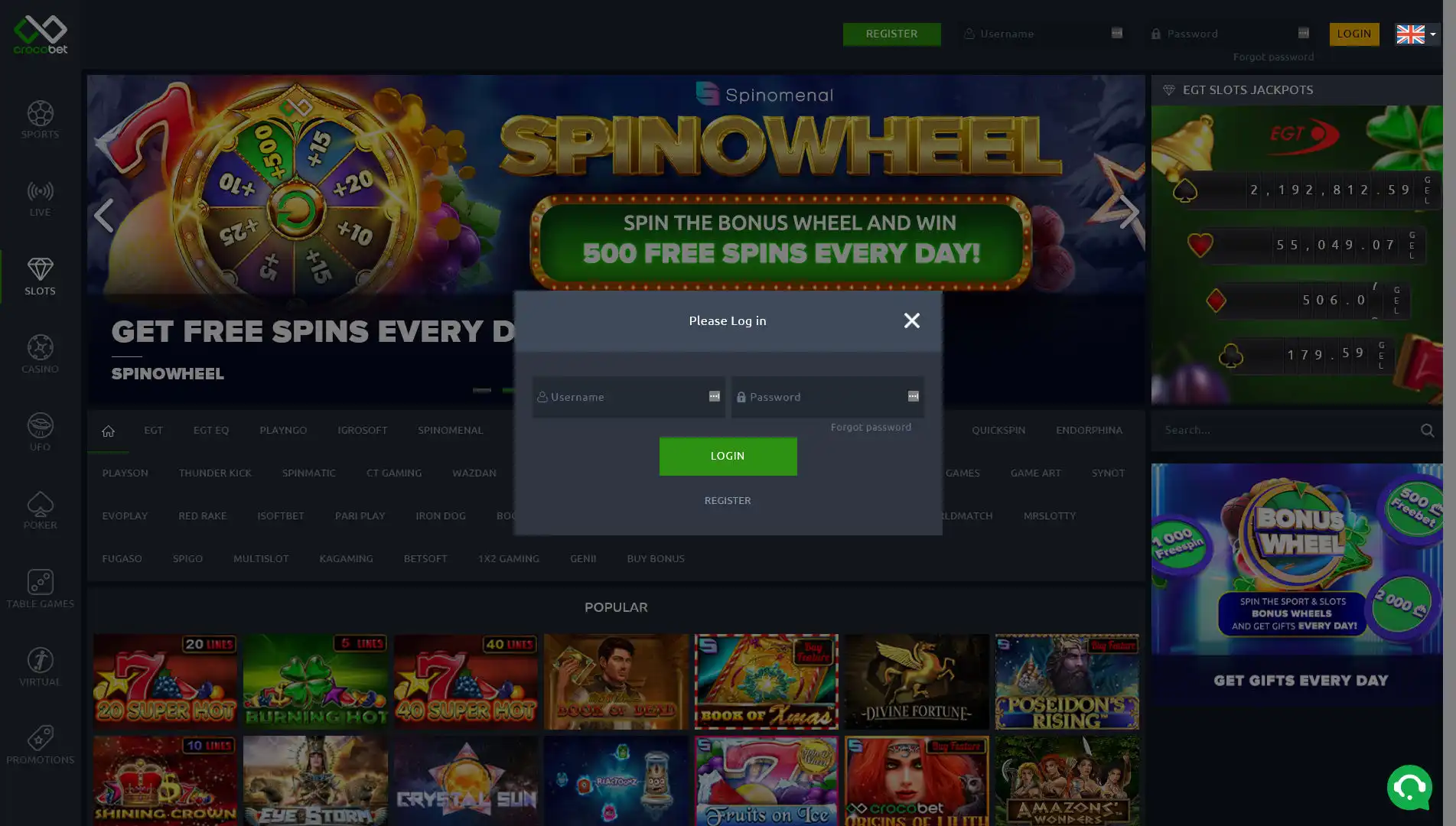 Croco Bet Casino Login