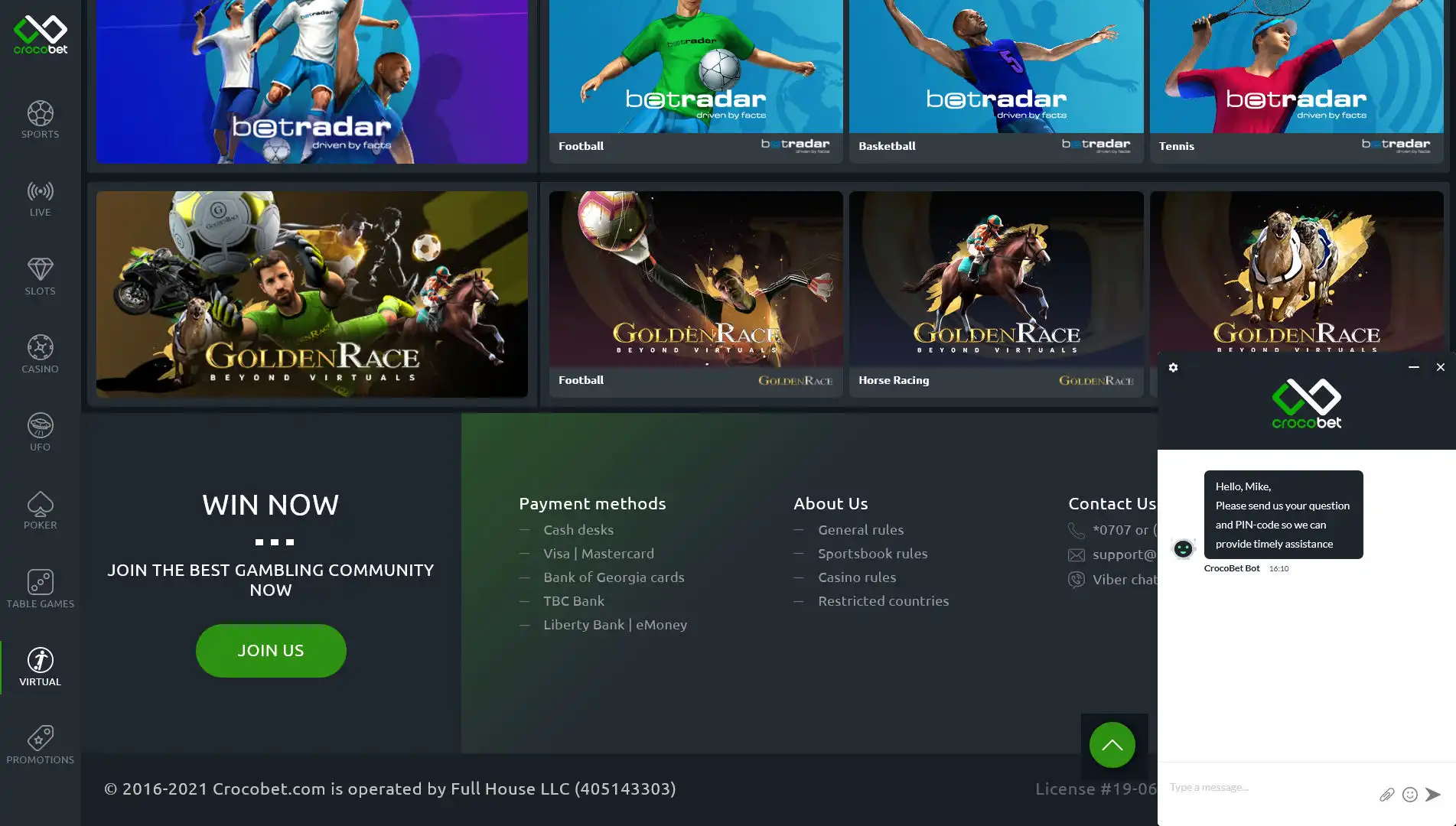 Croco Bet Casino Support