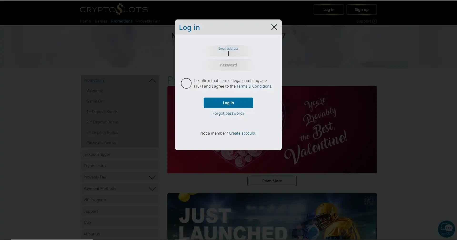 Crypto Slots Casino Login